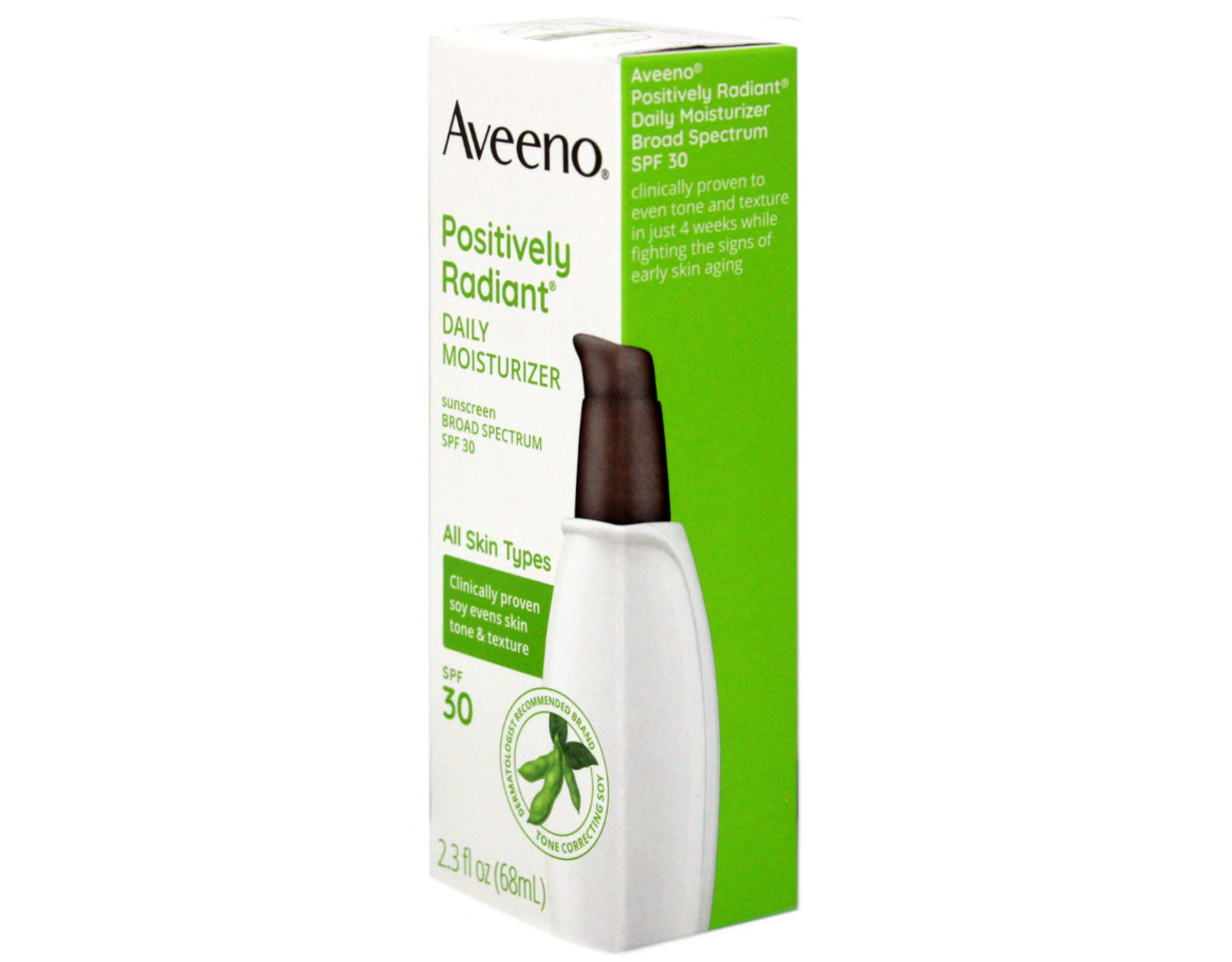 2 Pack - Aveeno Positively Radiant Daily Face Moisturizer SPF 30, 2.3 Fl. Oz.
