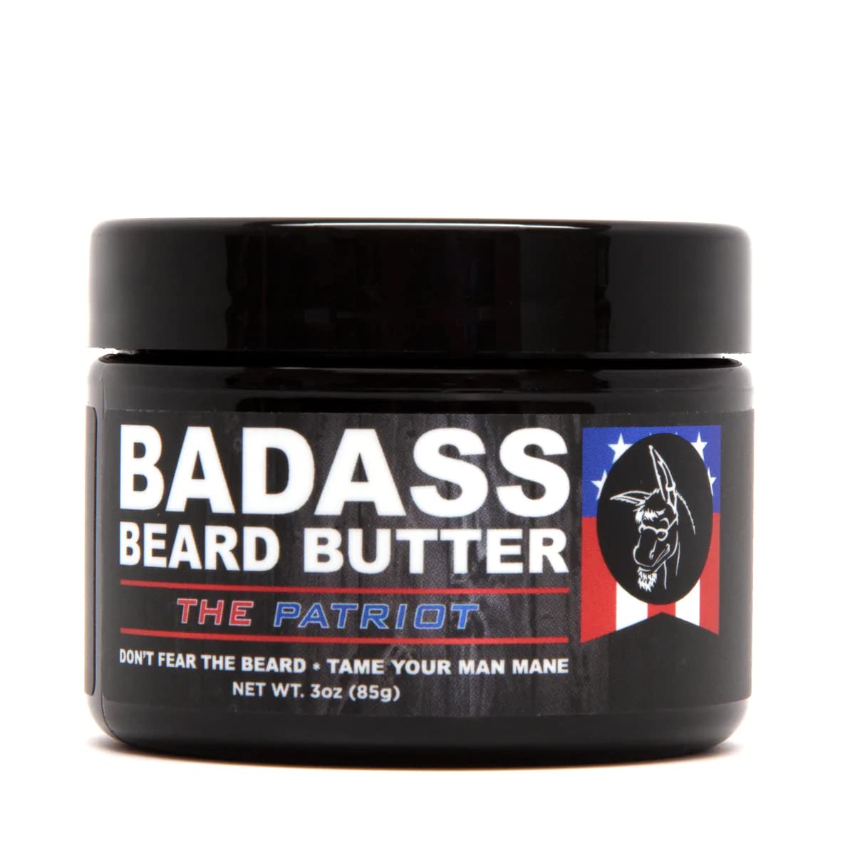 Badass Beard Care Beard Butter For Men - The Patriot, 3 Oz - Made Of Natural Ingrediens For Healthy, Soften And Itchness Free Be