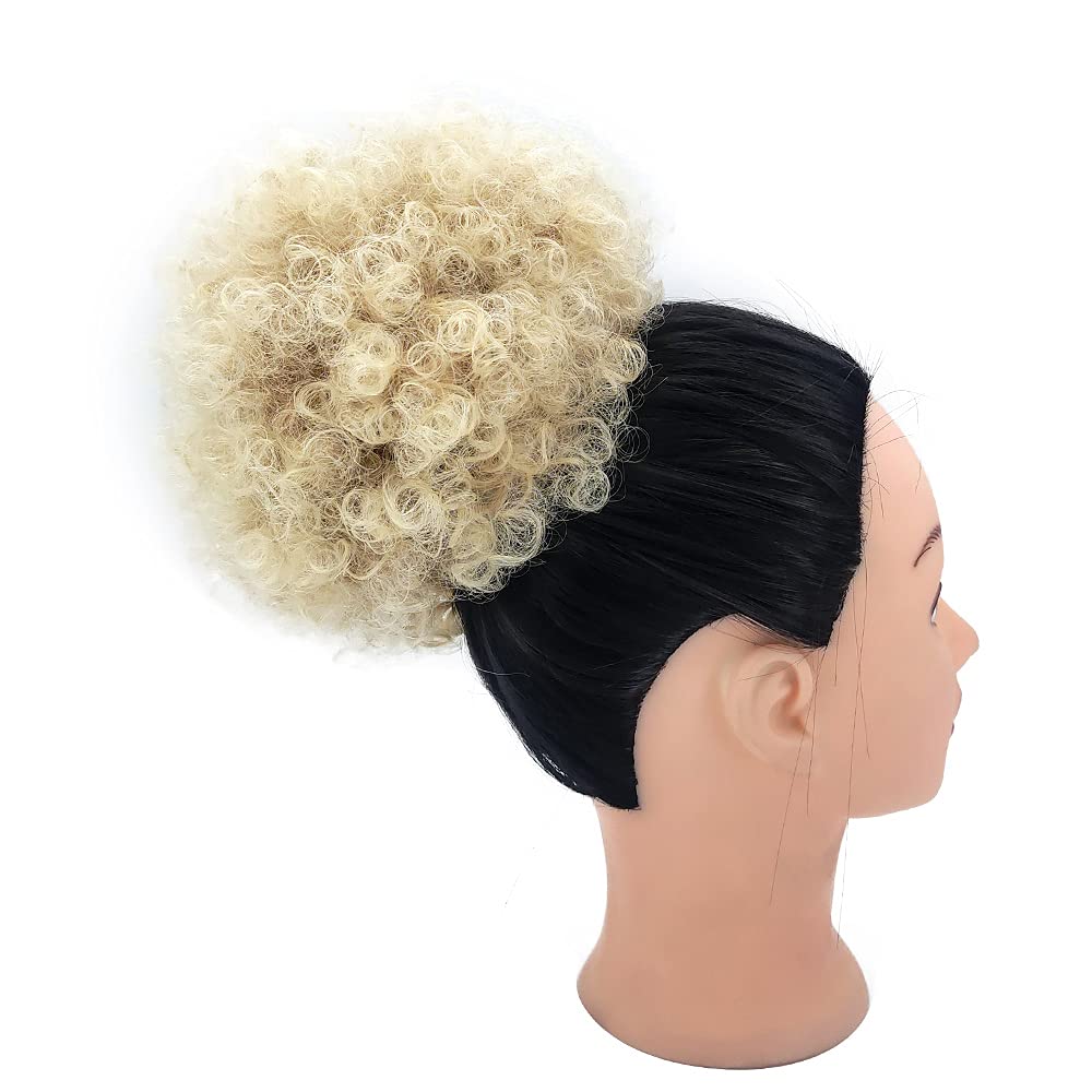 KGBFASS Afro Puff Drawstring Ponytail Drawstring High Puff Ponytail Short Kinky Curly Bun Hairpiece Fluffy Updo Hair Extensions
