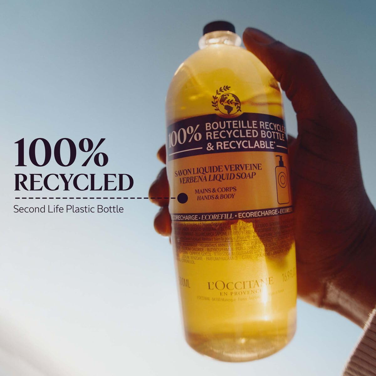 L'OCCITANE Shea Verbena Hand & Body Liquid Soap Refill 16.90 fl. oz