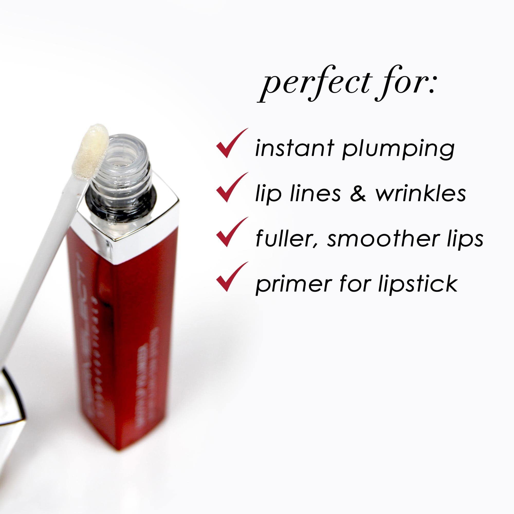 Dermelect Smooth Lip Volumizer For Lips - Anti Aging Plumper With Argan Oil, Shea Butter, Coconut Oil, Hyaluronic Acid Vitamin C
