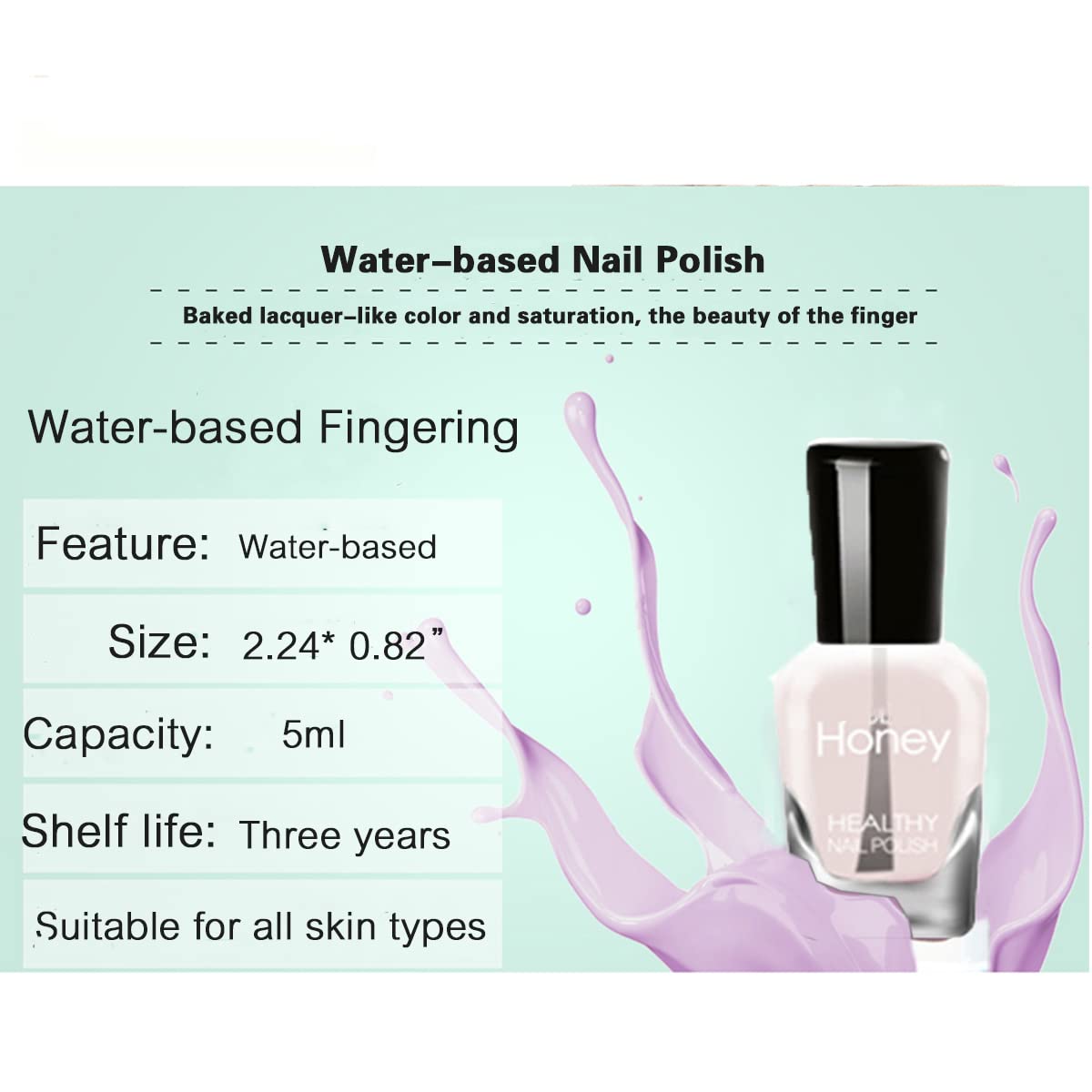 Tophany Non Toxic Nail Polish Set, Easy Peel Off Fast Dry Nail Polish Set For Pack, Eco Friendly & Organic Water Based Nail Poli
