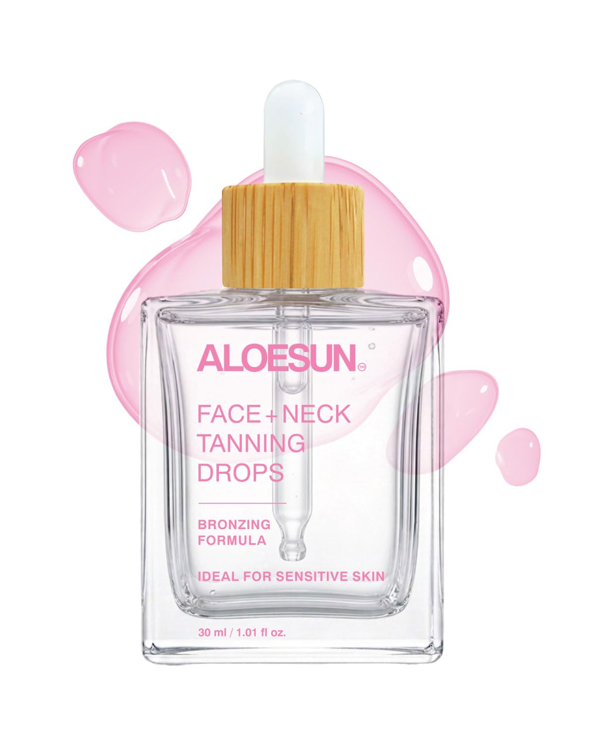 ALOESUN Self Tanning Drops for Face & Body  Gradual Self Tanner Drops  Sunless Tanning  StreakFree Bronzing  Hyaluronic Aci