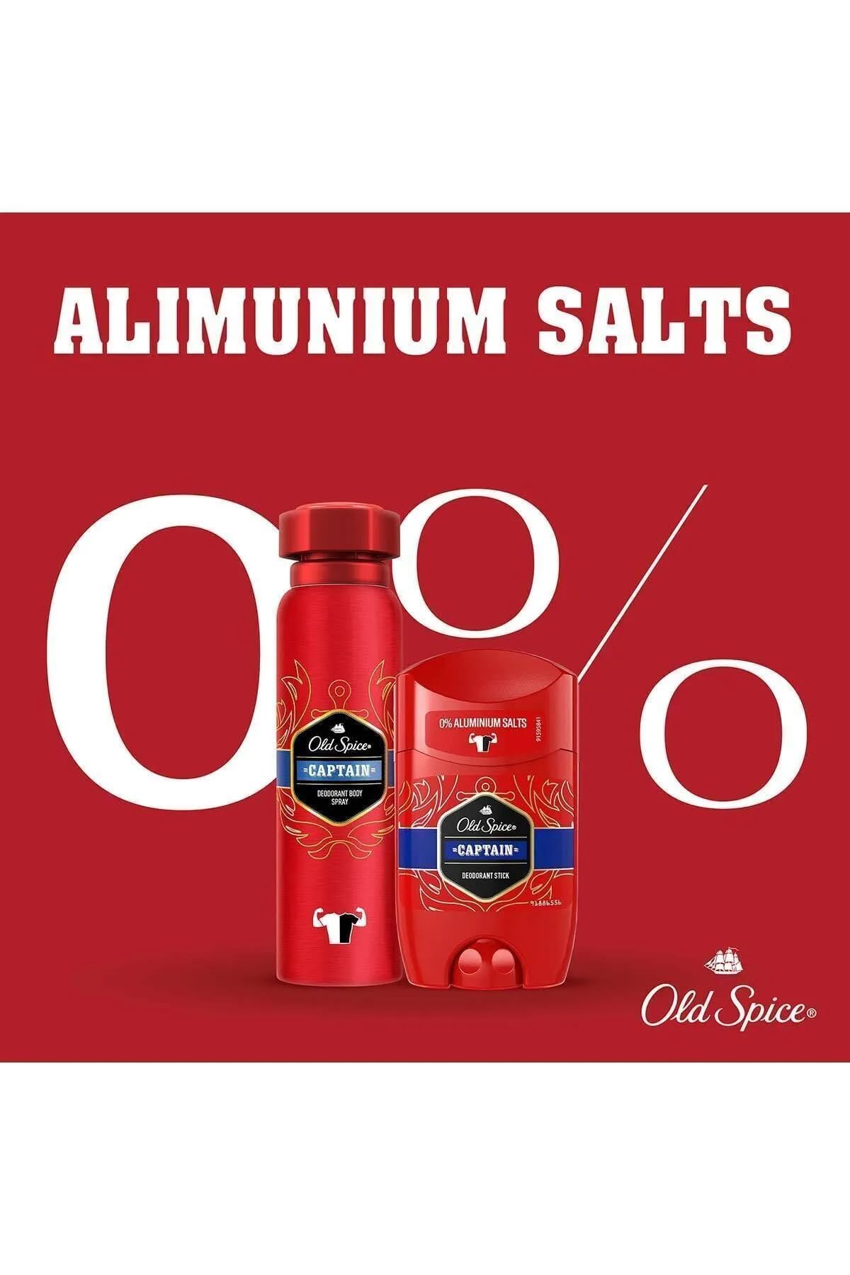 Old Spice Stick Deodorant Captain 50 Ml / 1.7 Oz (Pack Of 6)