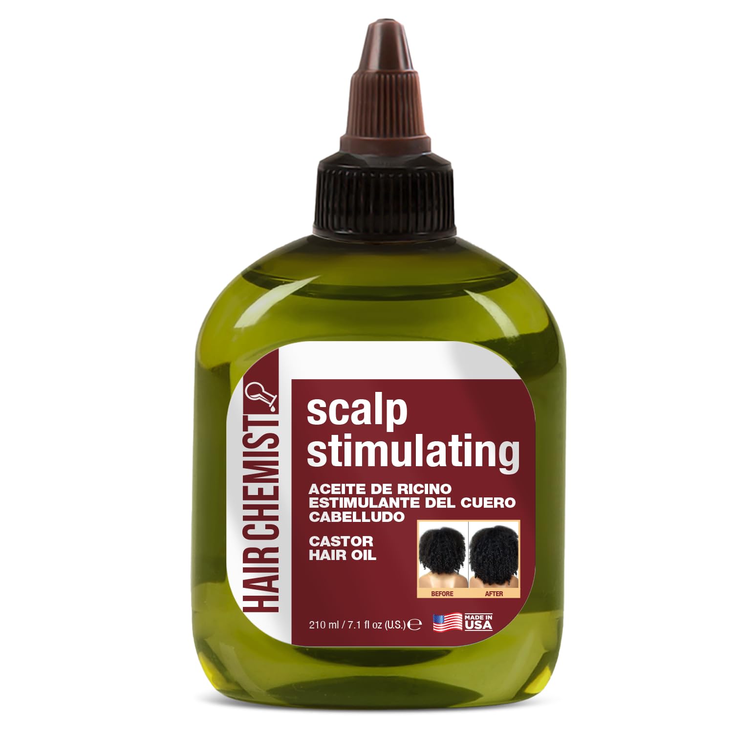 Hair Chemist Scalp Stimulating Castor Hair Oil 7.1 oz.  Castor Hair and Scalp Oil Treatment