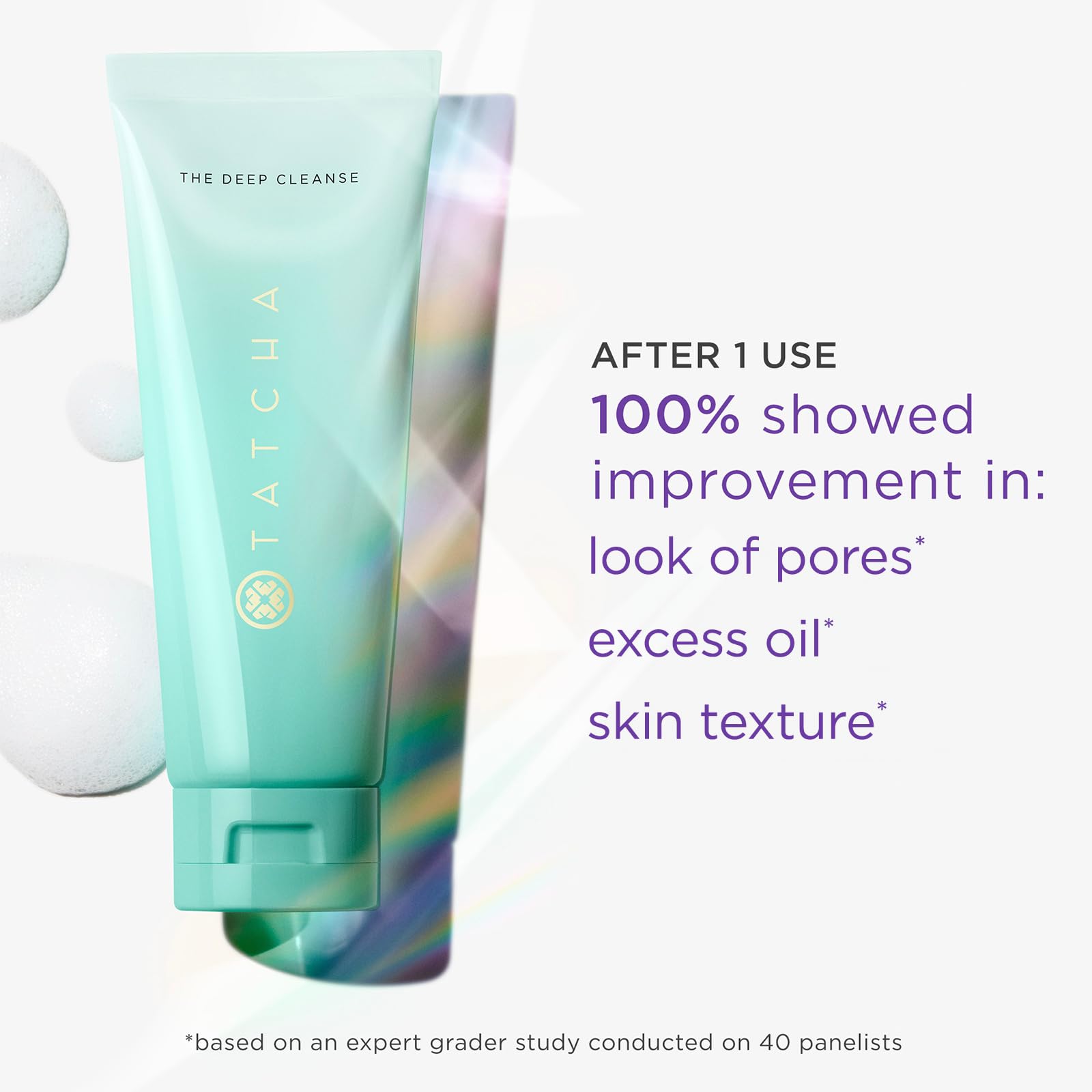 Tatcha The Deep Cleanse | Deep Pore Cleanser & Exfoliating Face Wash To Minimize Excess Oil & Tightens Pores | 150 Ml / 5 Oz