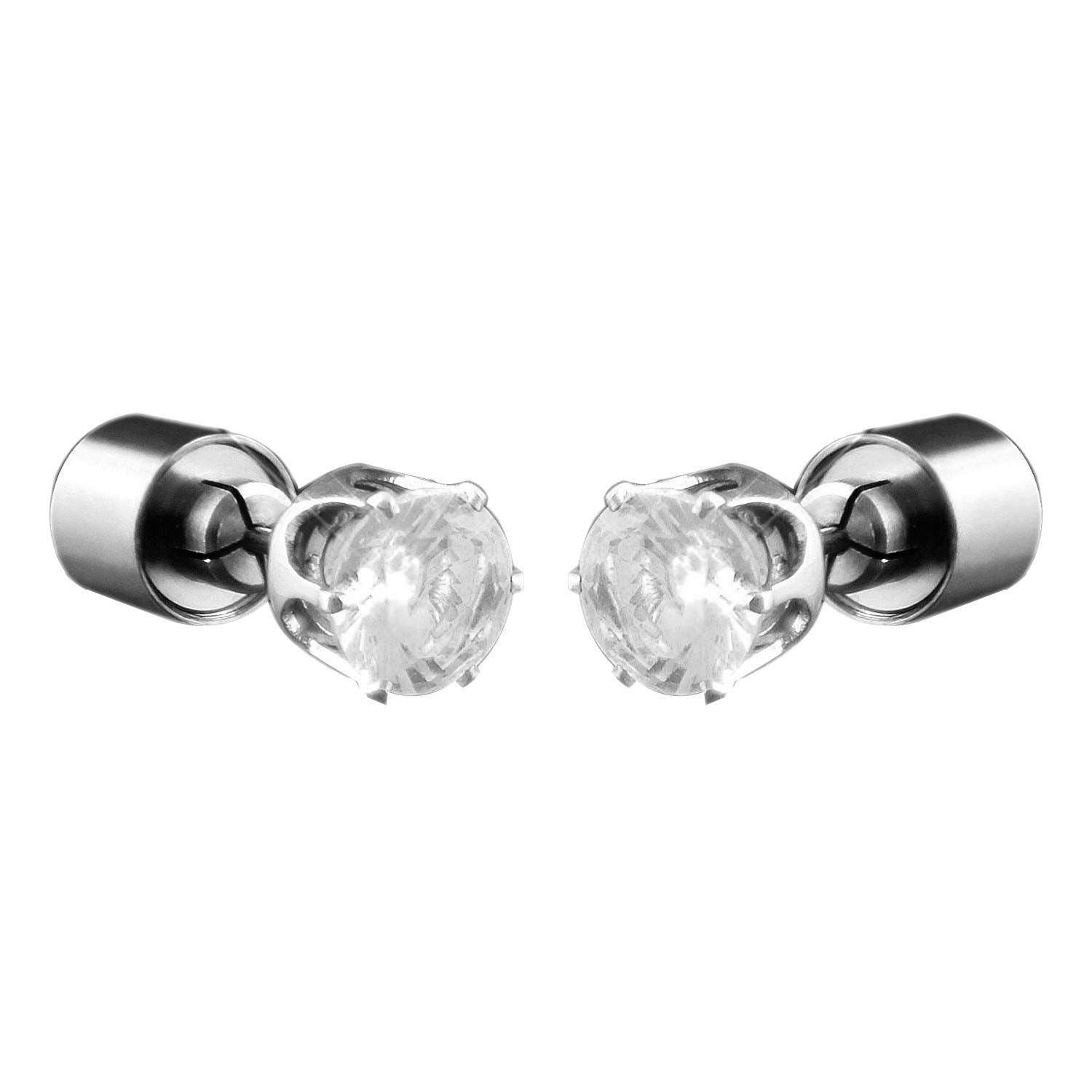 Blinkee LED Faux Diamond Pierced Earrings White