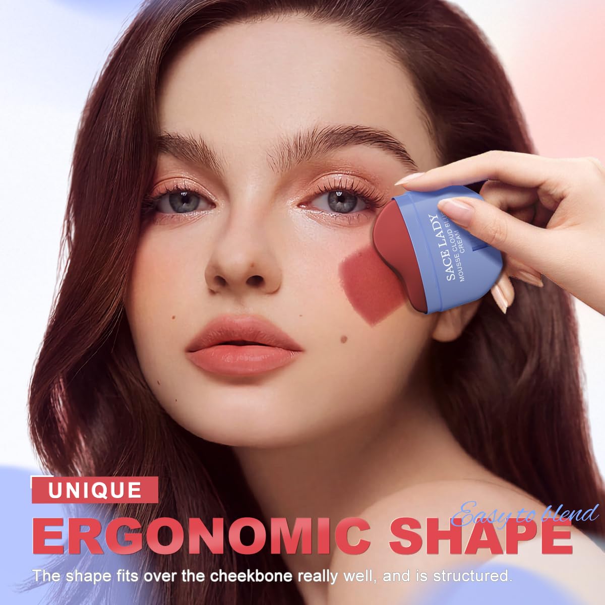 SACE LADY Creamy Blush Face Makeup, No Drying Blusher Cosmetics Pigmented Smooths Nourishes for Lip Eye Cheek Beauty Make Up, 0.