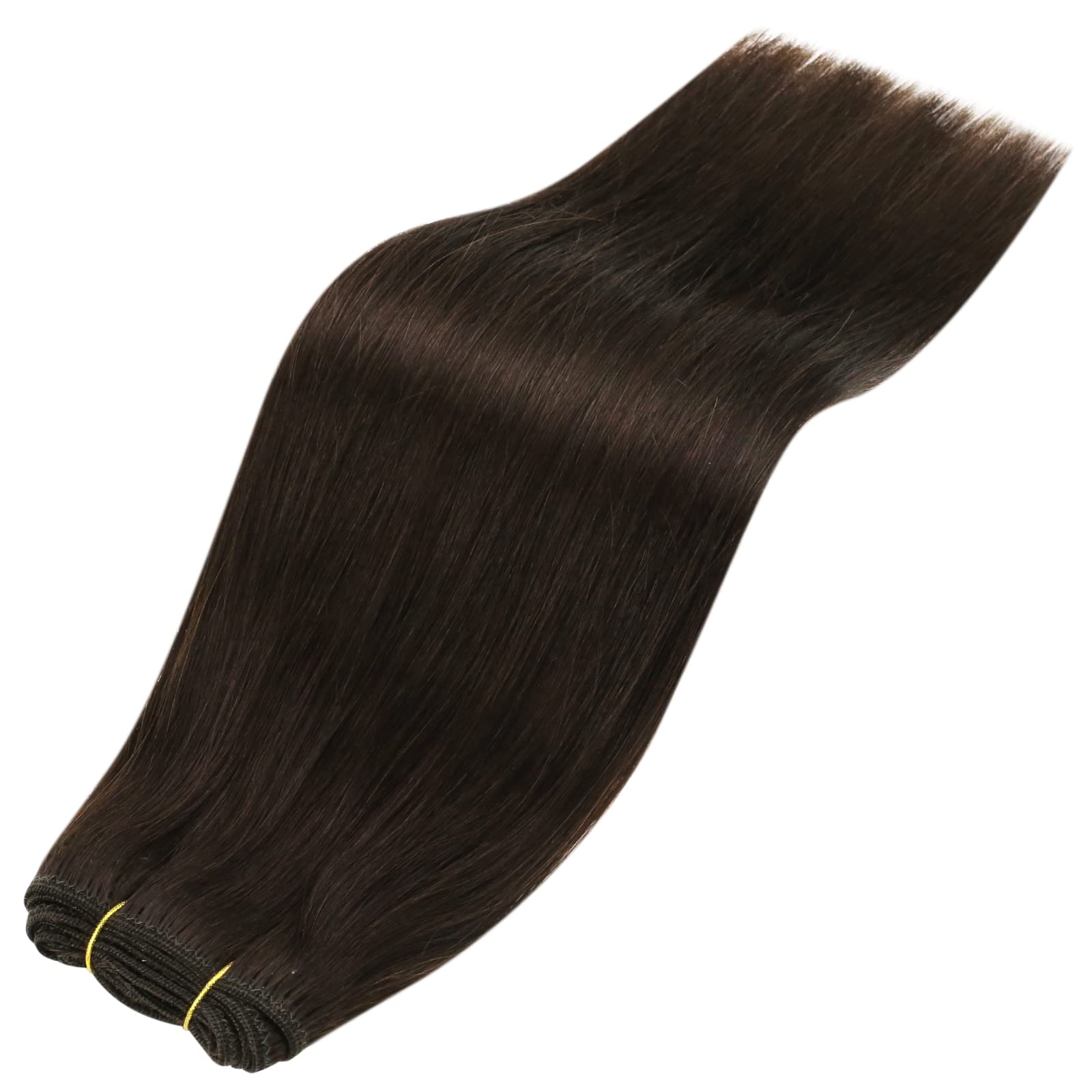 Sunny Human Hair Sew In Extensions Brown Weft Hair Extensions Real Human Hair Darkest Brown Hair Extensions Sew In Bundles Human