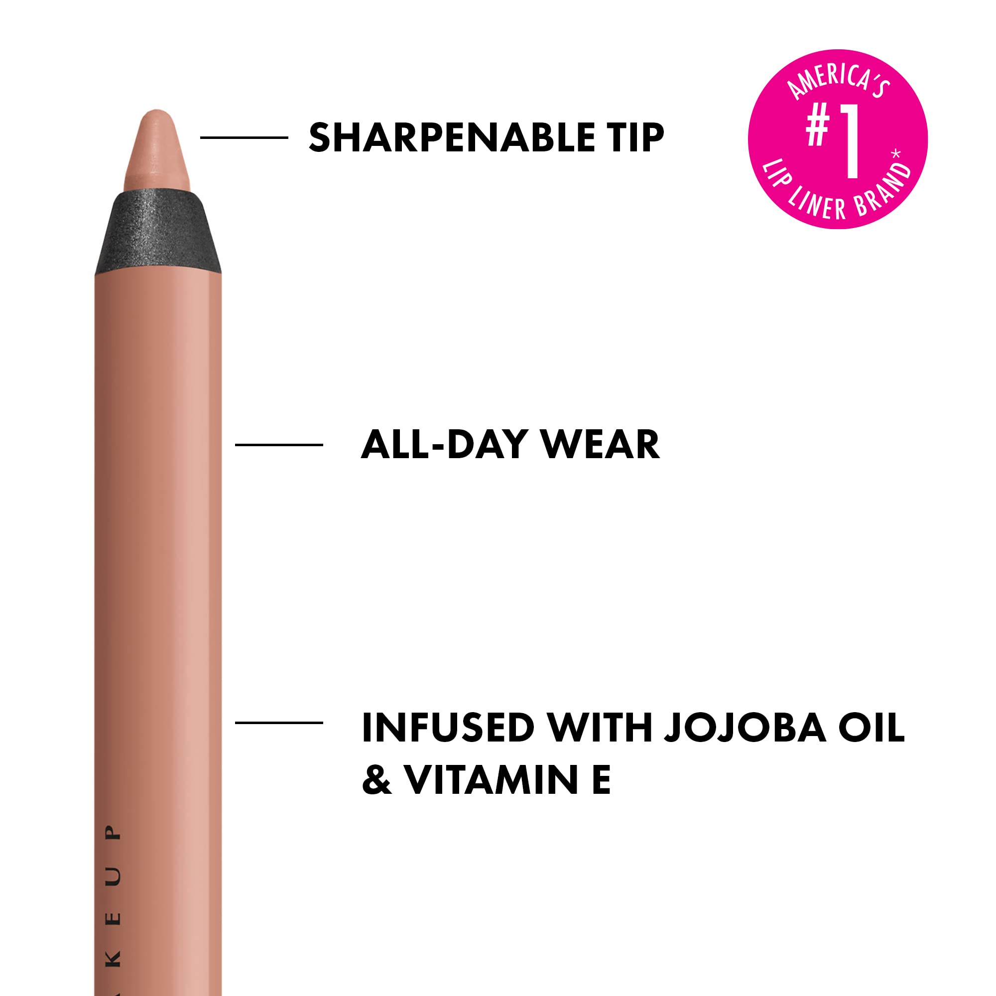 NYX PROFESSIONAL MAKEUP Line Loud Lip Liner, Longwear and Pigmented Lip Pencil with Jojoba Oil  Vitamin E - goal crusher (Midton