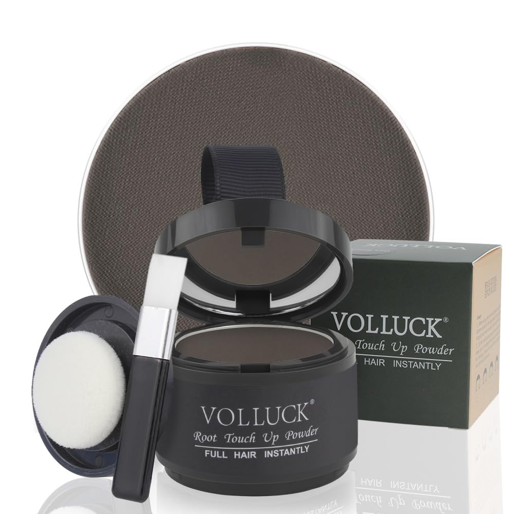 Volluck Root Touch Up Hair Powder Root Cover Up Hairline Shadow Powder Stick, Root Touch Up Dark Brown For Thinning Hair For Wom