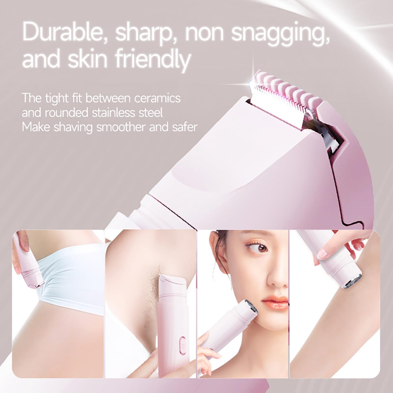 New Electric Bikini Trimmers for Women, Travel Razors, Glowhave Double Headed Shaver, Body Hair Trimmer, Rechargeable Painless P