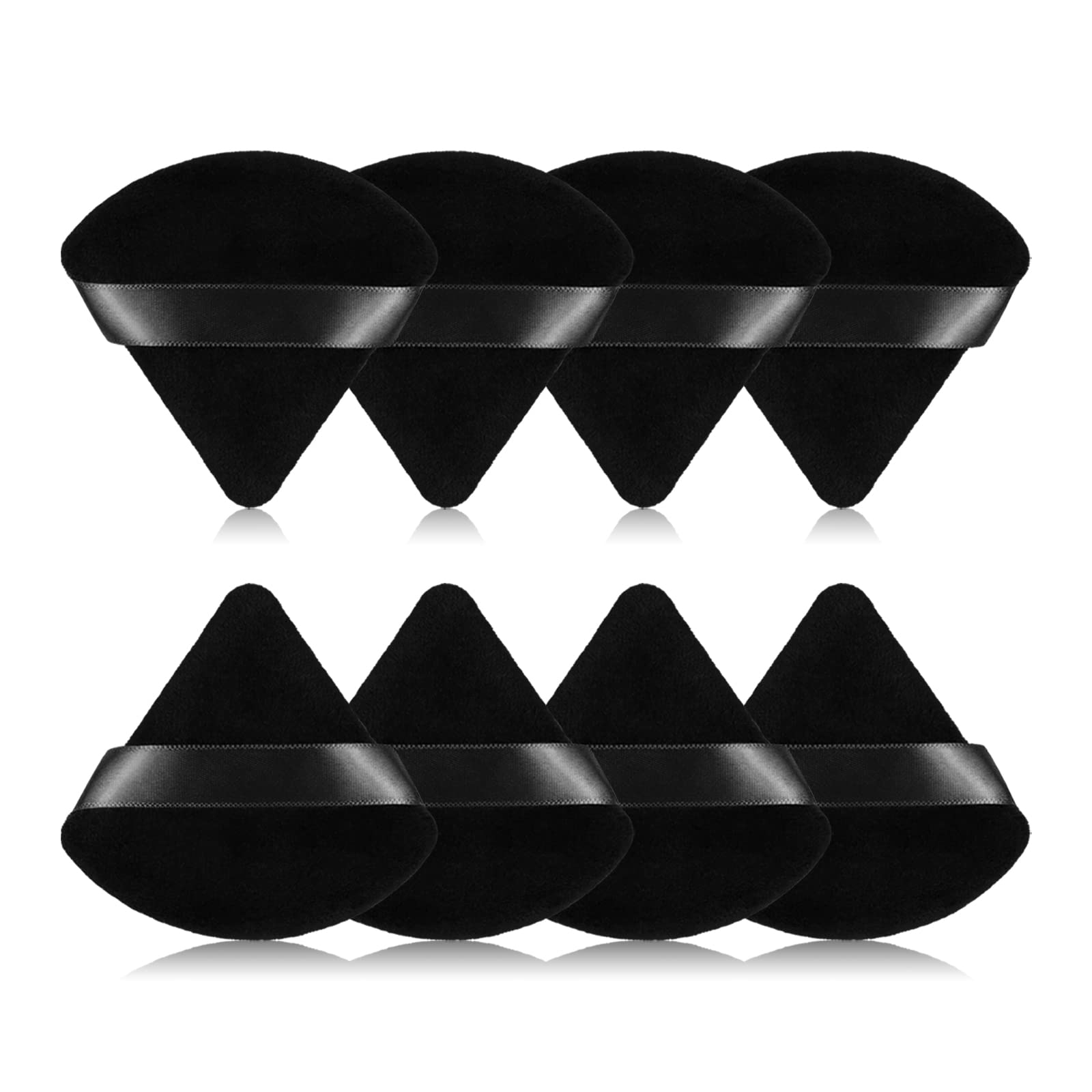 8Pcs Of Triangular Powder Puff Makeup Sponges, Made Of Super-Soft Velvet, Designed For Contouring, Eye, And Corner, Beauty Blend