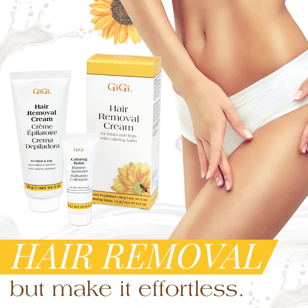 Gigi Hair Removal Cream For Bikini & Legs With Calming Balm, 1 Ea, 1Count