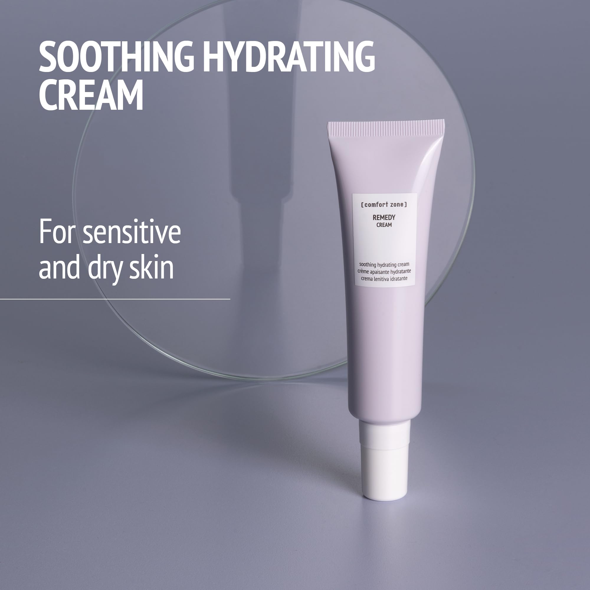 [ Comfort Zone ] Remedy Soothing Hydrating Cream, Light Fragrance-Free Nourishment For Sensitive Skin, 2.02 Fl. Oz.