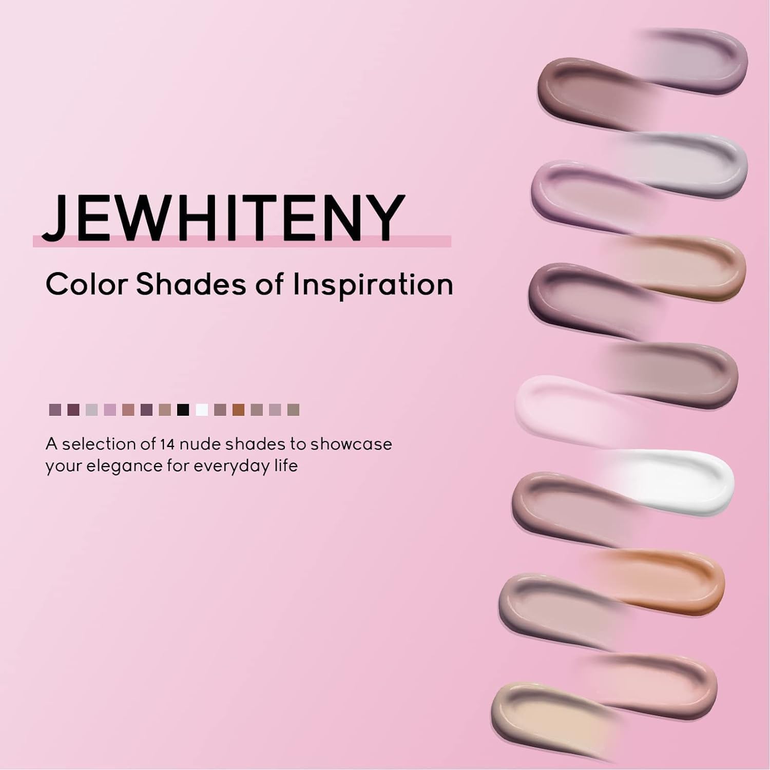 JEWHITENY Poly Extension Gel Nail Kit 14 PCS Poly Gel With Mini Nail Lamp Poly Nail Gel Kit with Slip Solution Basic Poly Gel Na