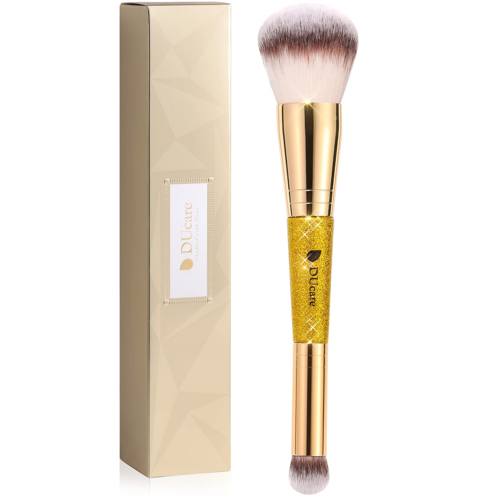 Ducare Makeup Brushes Double Ended Foundation Powder Brush Concealer Brush Perfect For Rounded Taperd Liquid, Cream, Powder,Blen