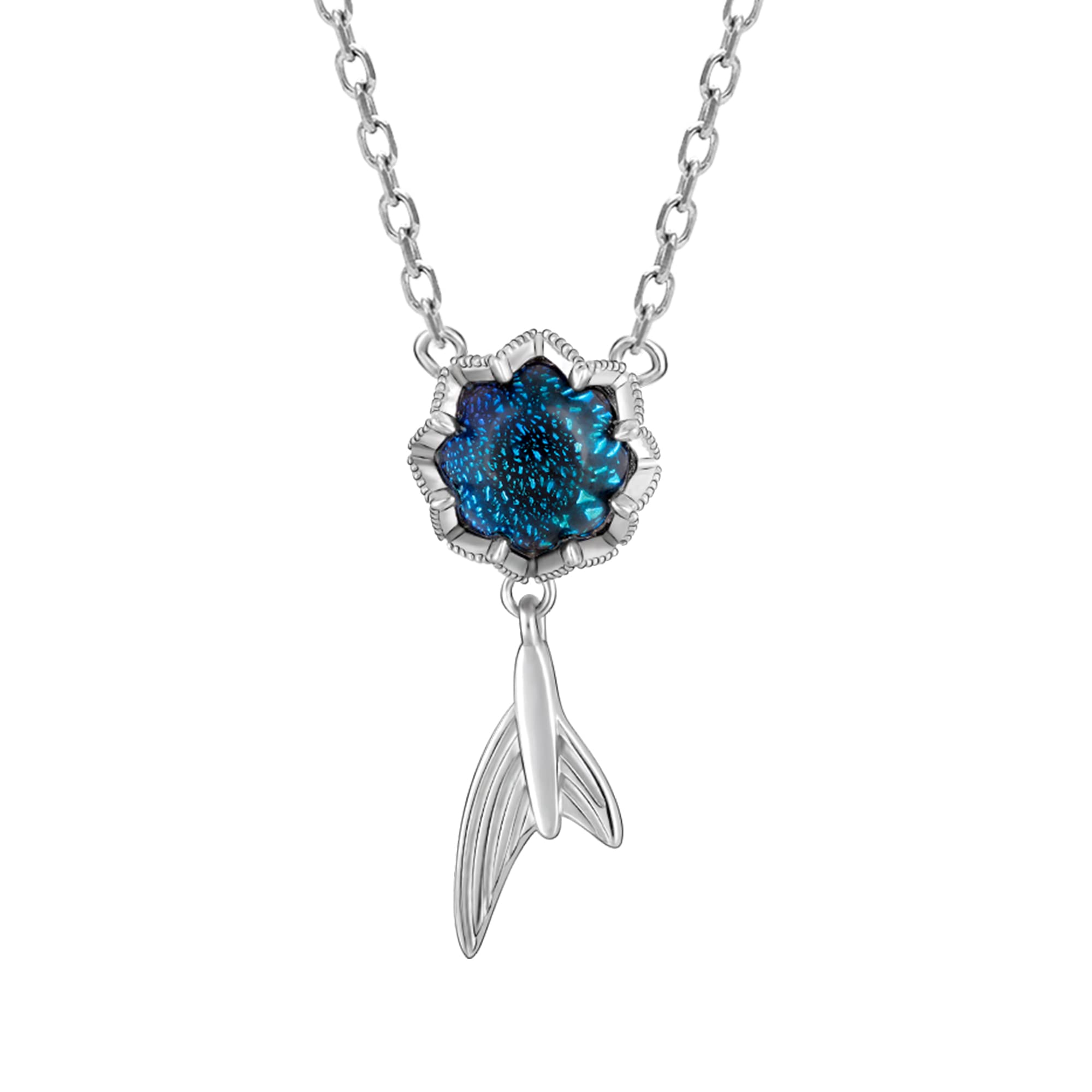 Giva 925 Silver Fin In Ocean Necklace | Gifts For Girlfriend,Pendant To Gift Women & Girls | With Certificate Of Authenticity An