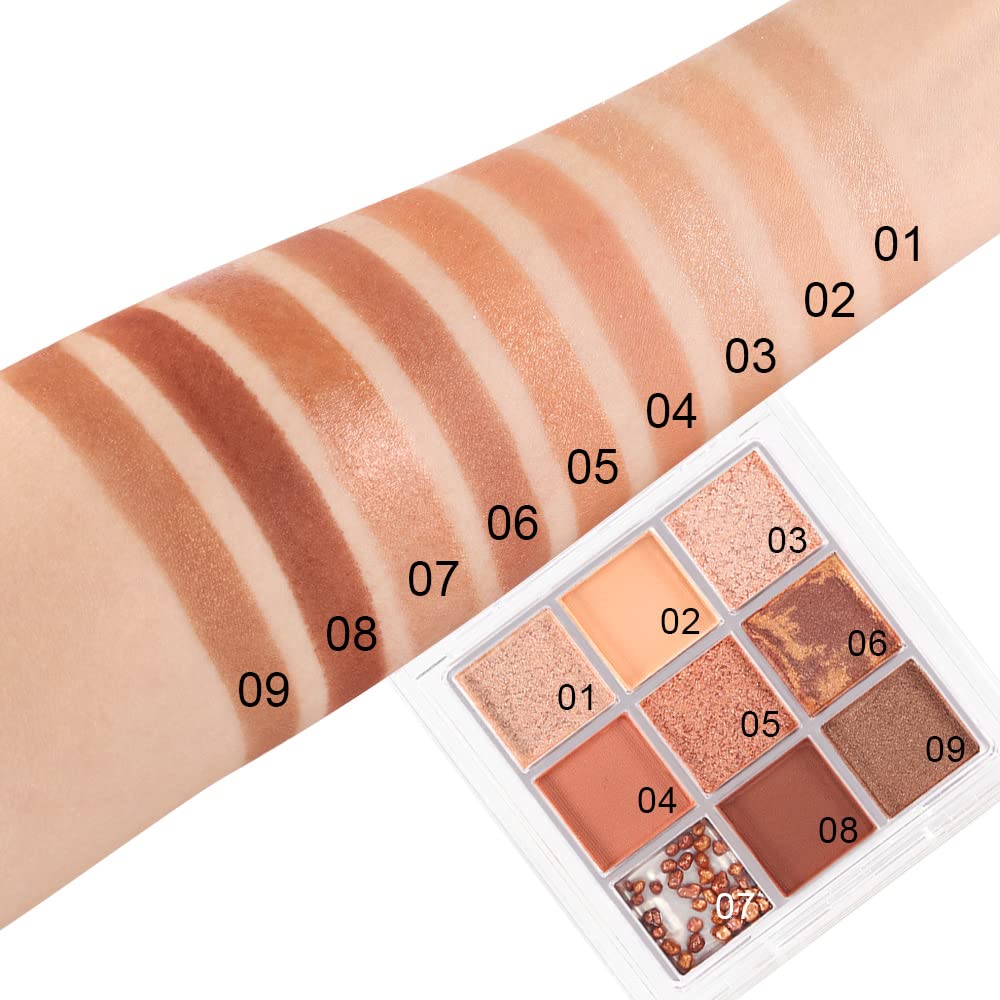 Amy'S Diary Dark Brown Eyeshadow Palette, Copper Eyeshadow Glitter Brown Matte Shimmer Makeup Eyeshadow Pallet,Hazel Eyes Eyesha
