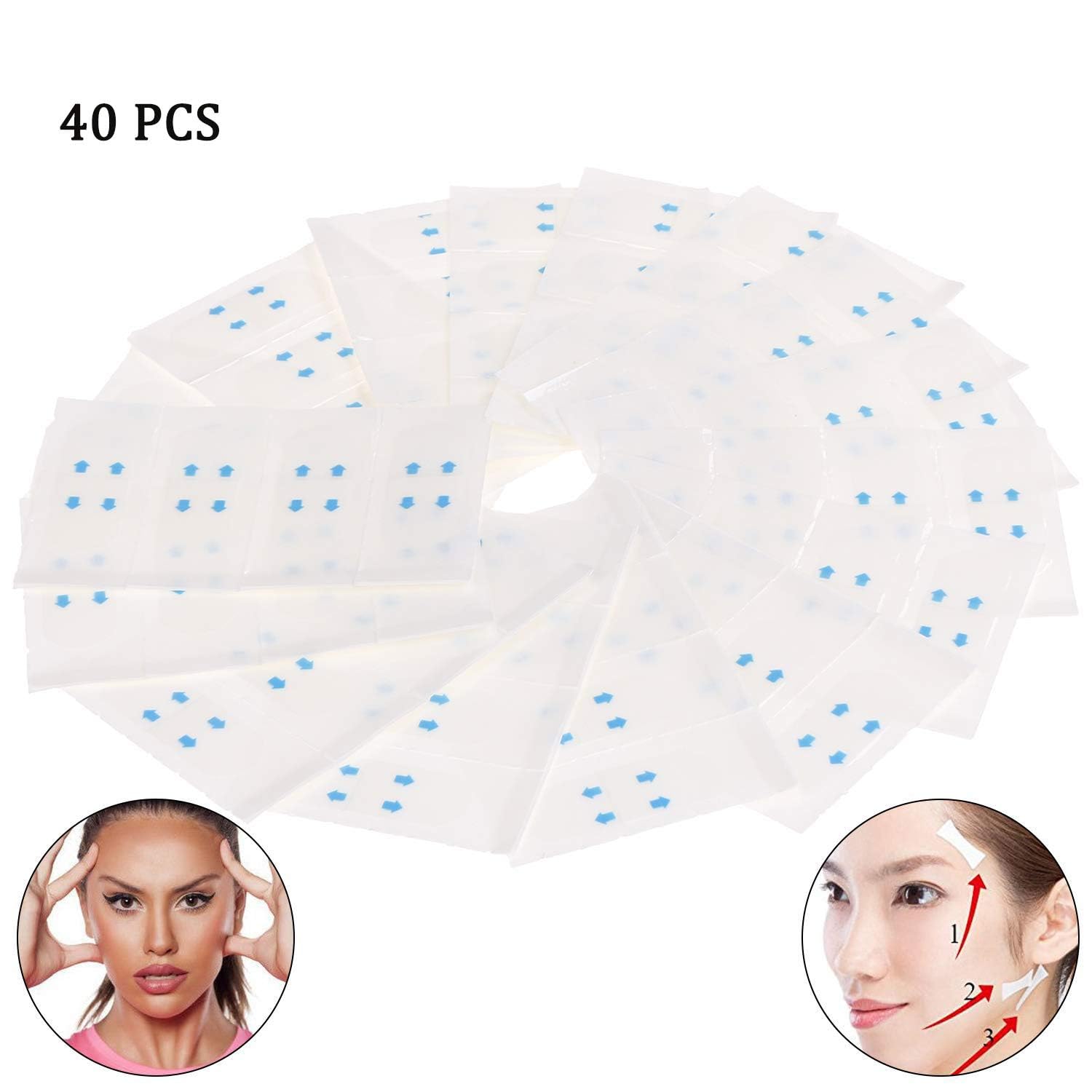 Alngfuik Face Lift Tape, Instant Face Lifting Tape Ultra-Thin Waterproof & High Elasticity, Makeup Tool To Hide Face Wrinkles Li