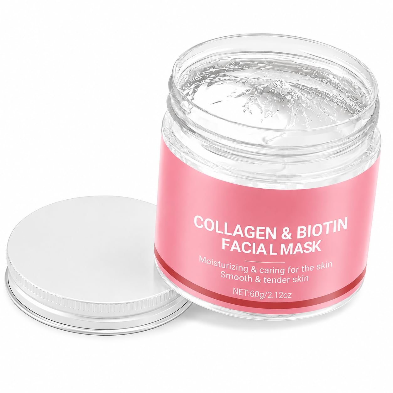Clyvane Collagen & Biotin Face Mask, Hydrating Gel Face Mask For Women & Men, Deep Moisturizing Skincare Mask For Soft Smooth Gl