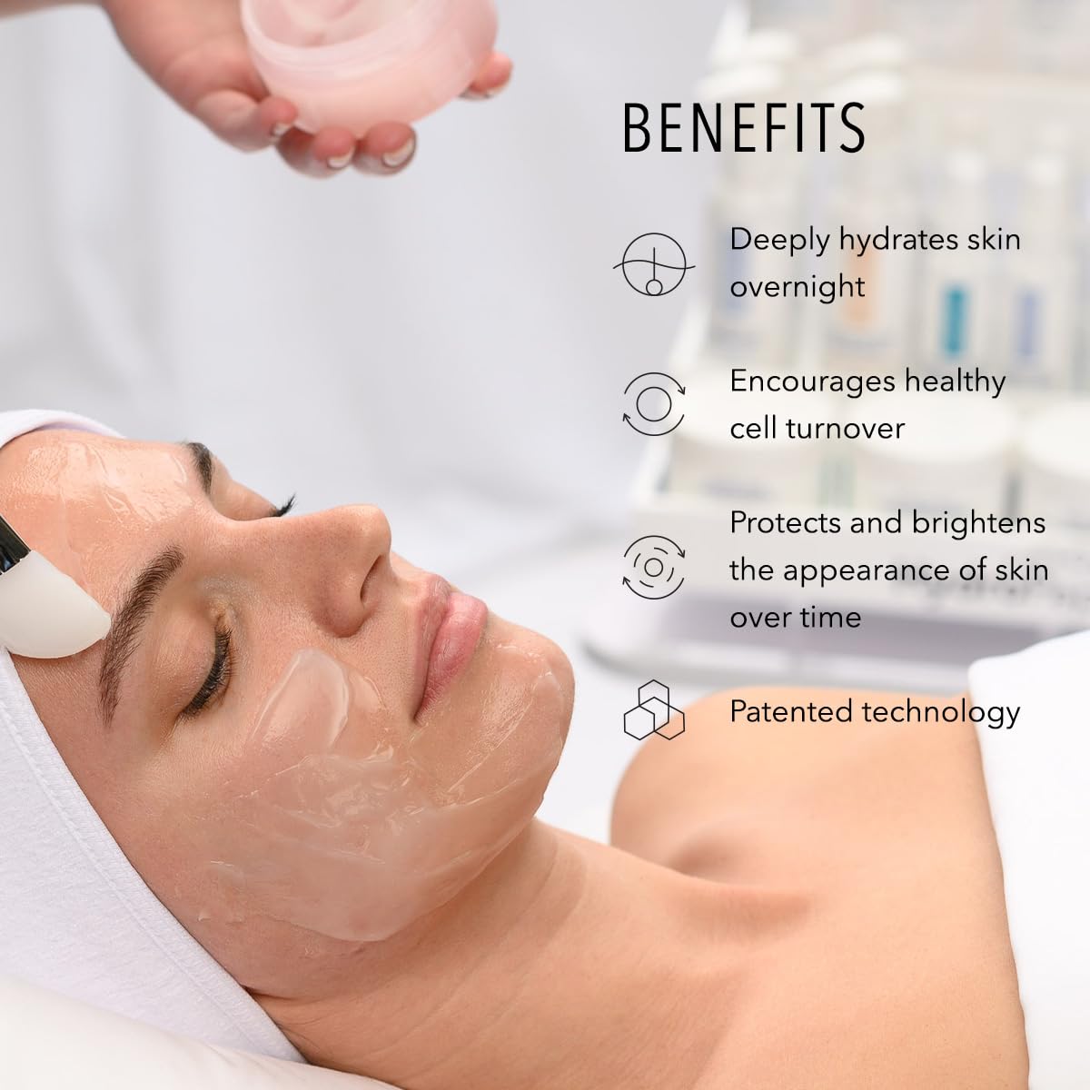 Hydropeptide Hydro-Lock Sleep Mask, Royal Peptide Treatment And Hydrates The Skin, 2.5 Ounce