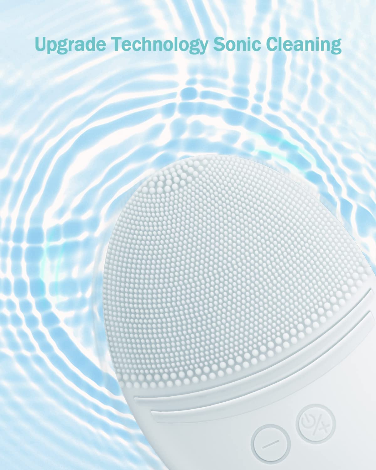 Ezbasics Facial Cleansing Brush Made With Ultra Hygienic Soft Silicone, Waterproof Sonic Vibrating Face Brush For Deep Cleansing