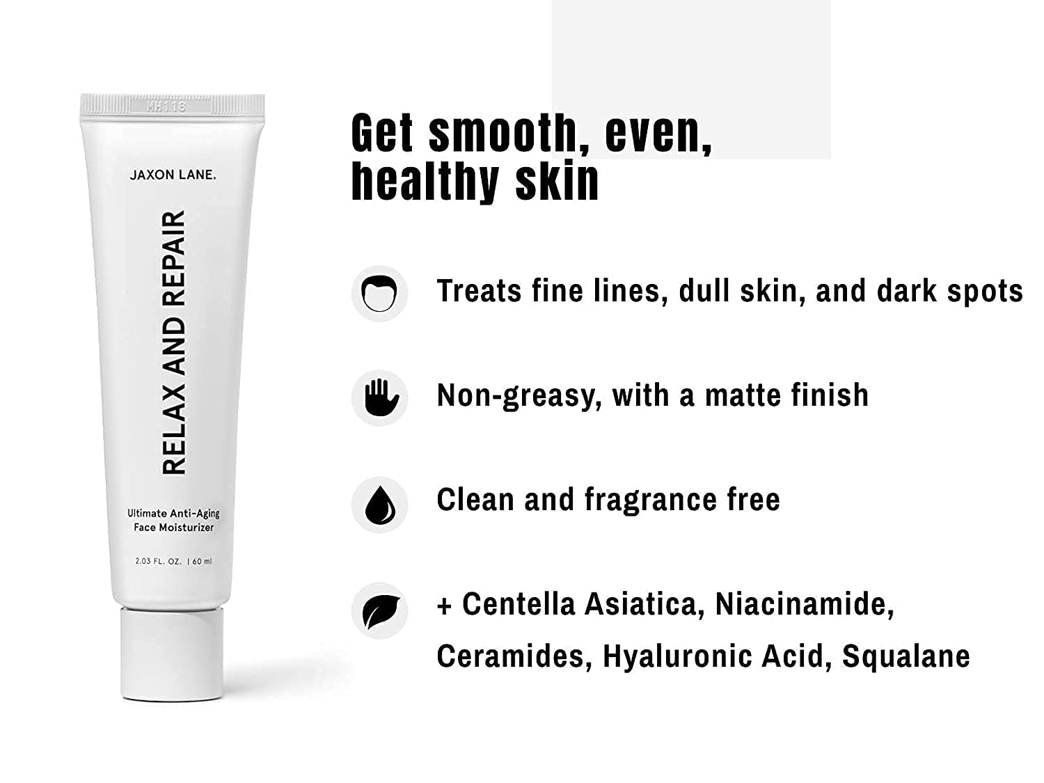 JAXON LANE RELAX AND REPAIR Anti Aging Face Moisturizer for Men | Anti Wrinkle Cream for Face, Night Cream, Eye Cream with Niaci