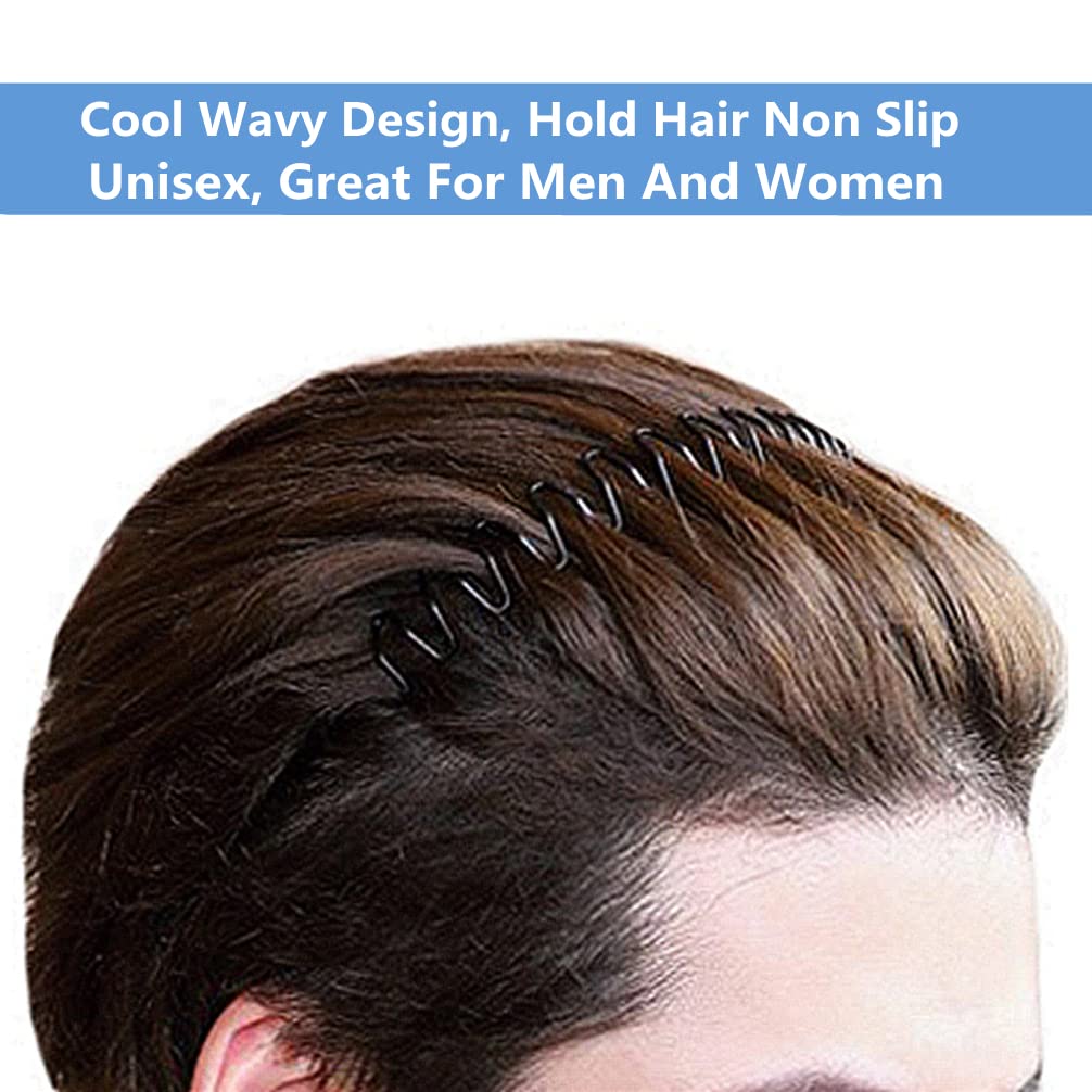 Bodbop Xingzhe 2 Pcs Metal Hair Bands For Men Headbands Mens Hair Band Women'S Fashion Headband Stylish Sports Hairband Head Hoo