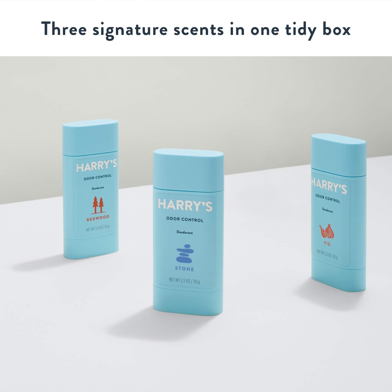 Harry's Men's Deodorant - Odor Control Deodorant - Aluminum-Free - Variety - Stone, Fig, Redwood (2.5 Ounce (Pack of 3)