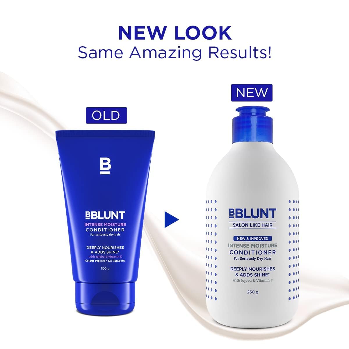 BBLUNT Intense Moisture Conditioner | with Vitamin E & Jojoba for Dry & Frizzy Hair | Deeply Nourishes & Adds Shine | Relieves D