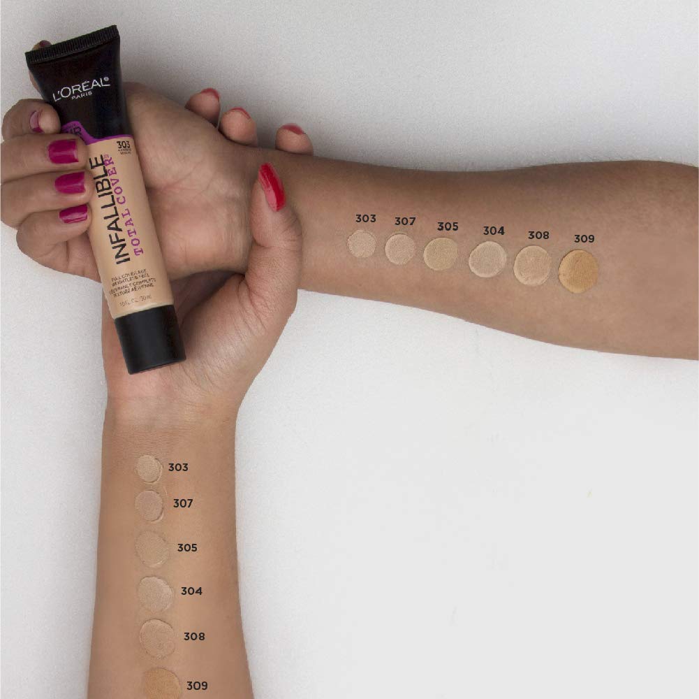 LOr  al Paris Infallible Total Cover Foundation, Caramel Beige, 1 fl; oz.