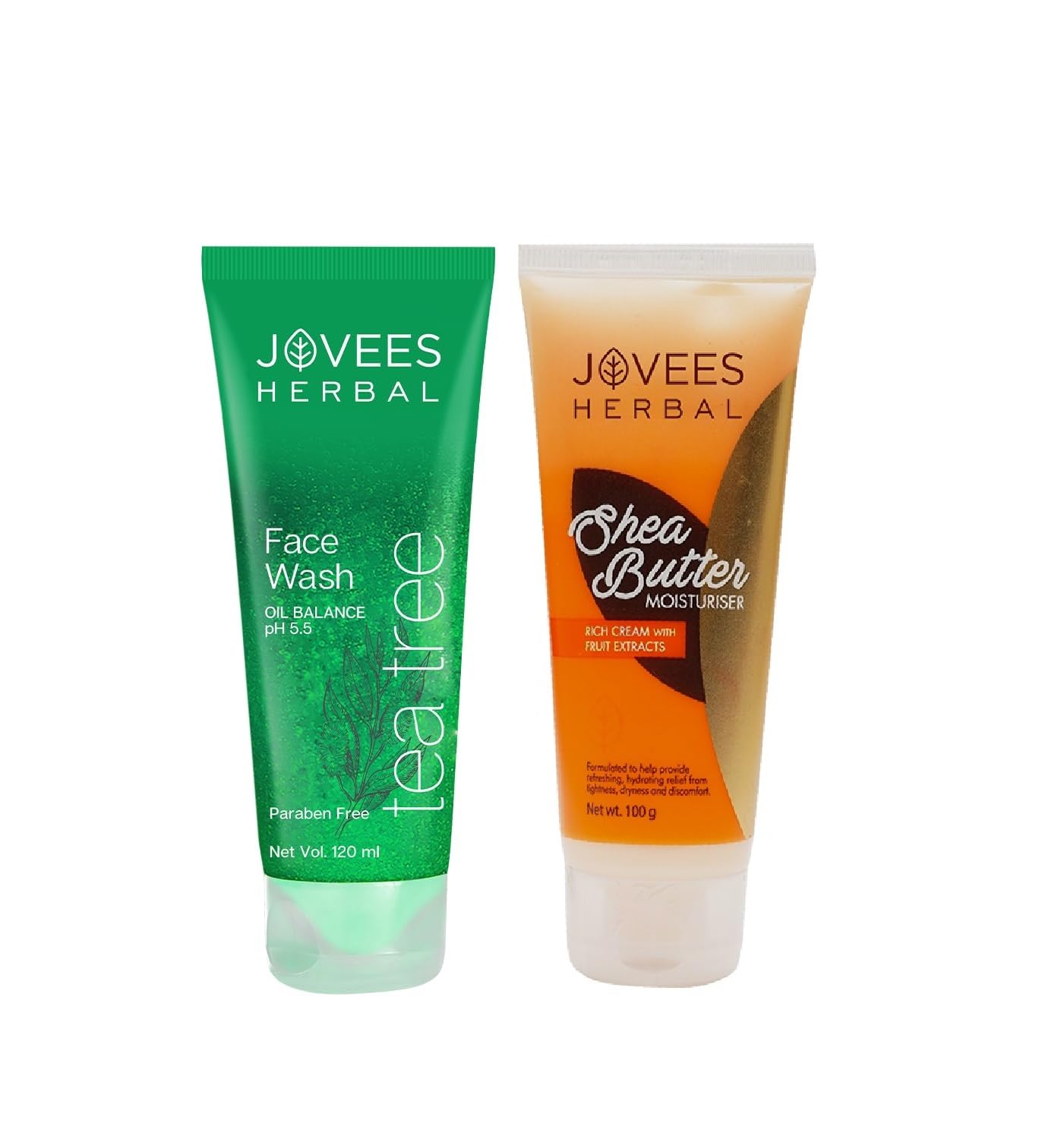 Jovees Herbal Tea Tree Oil Control Face Wash | For Oily & Acne Prone Skin Reduces Dark Spots And Shea Butter Moisturizer For Red