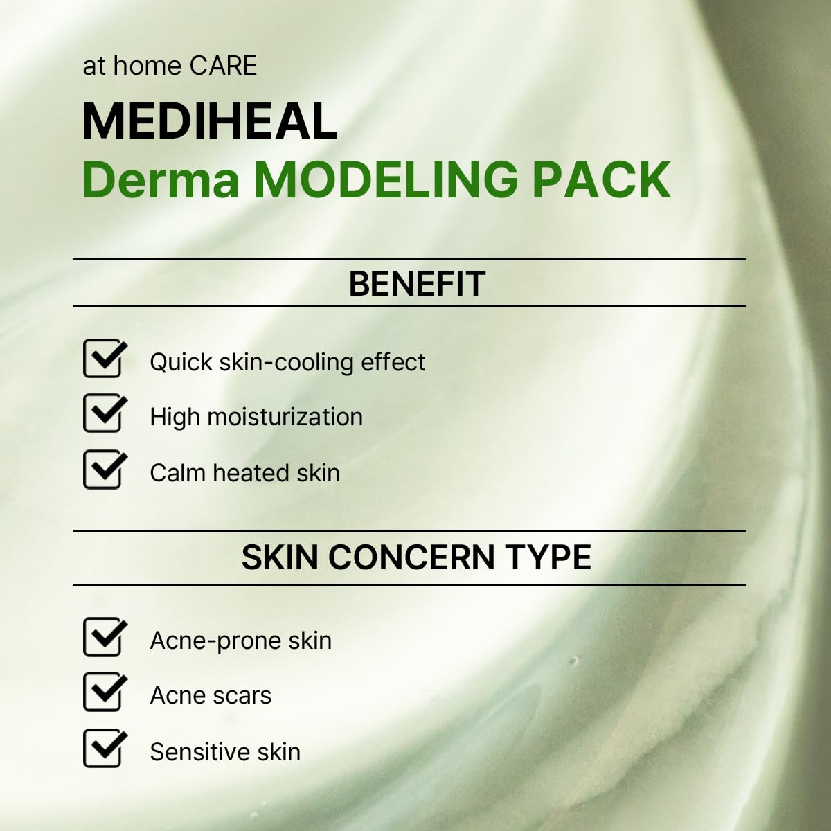 Mediheal Derma Modeling Pack Teatree*2 - Rapid Cooling For Soothing Skin - Easy Diy Home Spa Kits, Hydrating Icy Jelly Mask For