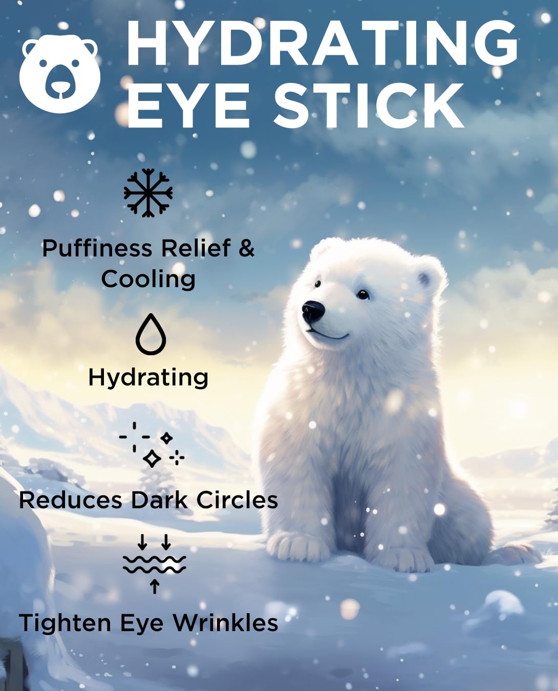 The Saem Iceland Hydrating & Collagen Eye Stick 2 Pack - Cooling & Anti-Wrinkle Eye Balm For Dark Circles And Puffiness - Under