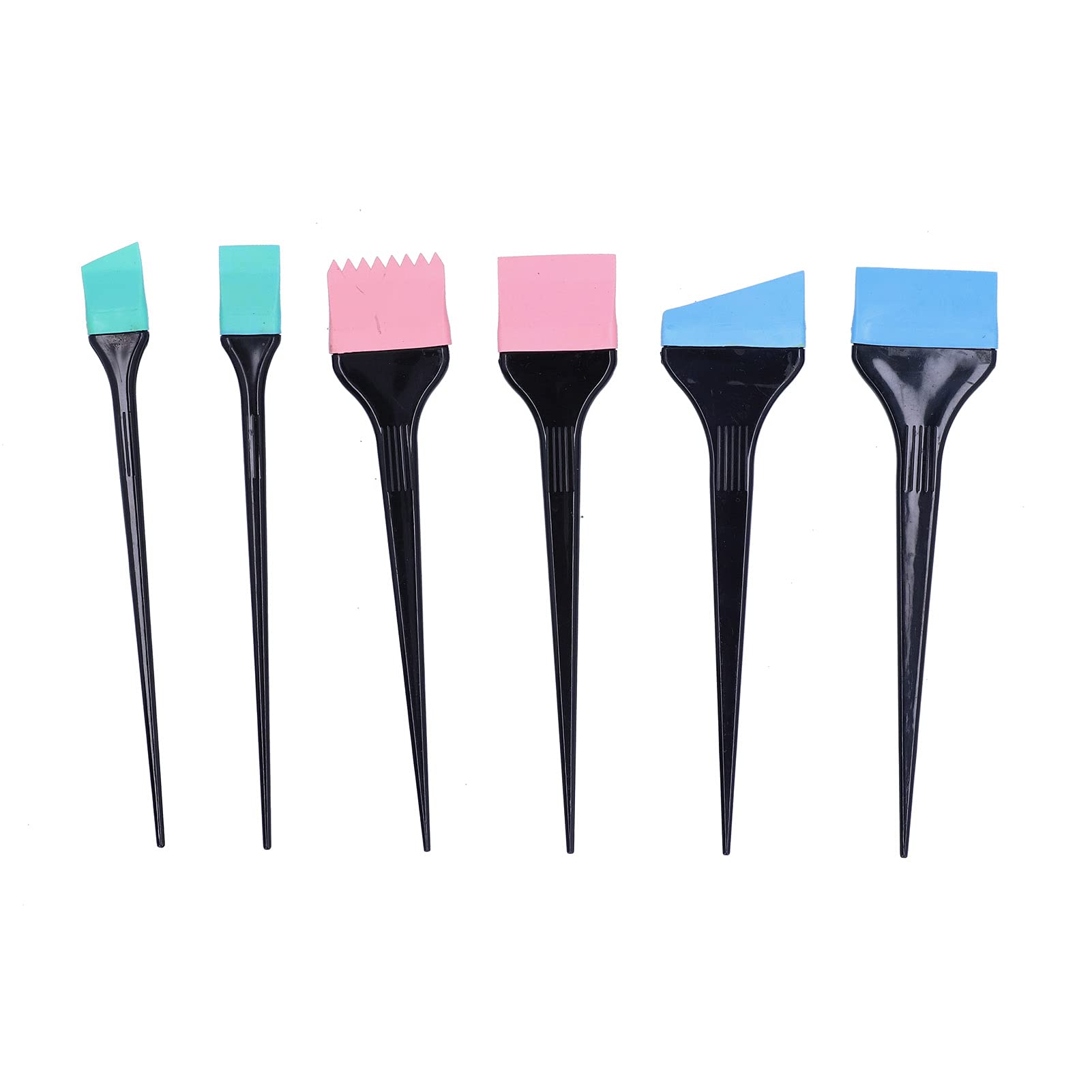 Hair Dye Applicator Brushes, 6pcs Silicone Brush Set for Coloring, Bleaching, Tinting  Soft DIY Tool Kit for Home, Barber Shop,