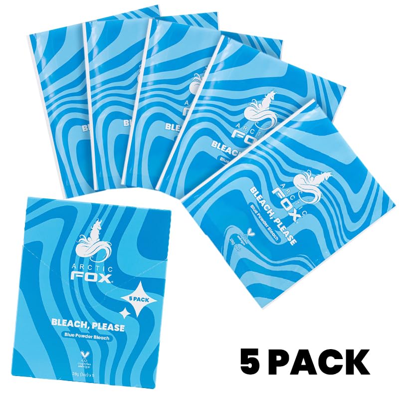 ARCTIC FOX Bleach Please, Blue Powder Bleach 5 Pack of Sachets (5 x 1oz) Stock up and save! Perfect for multiple use touch-ups,