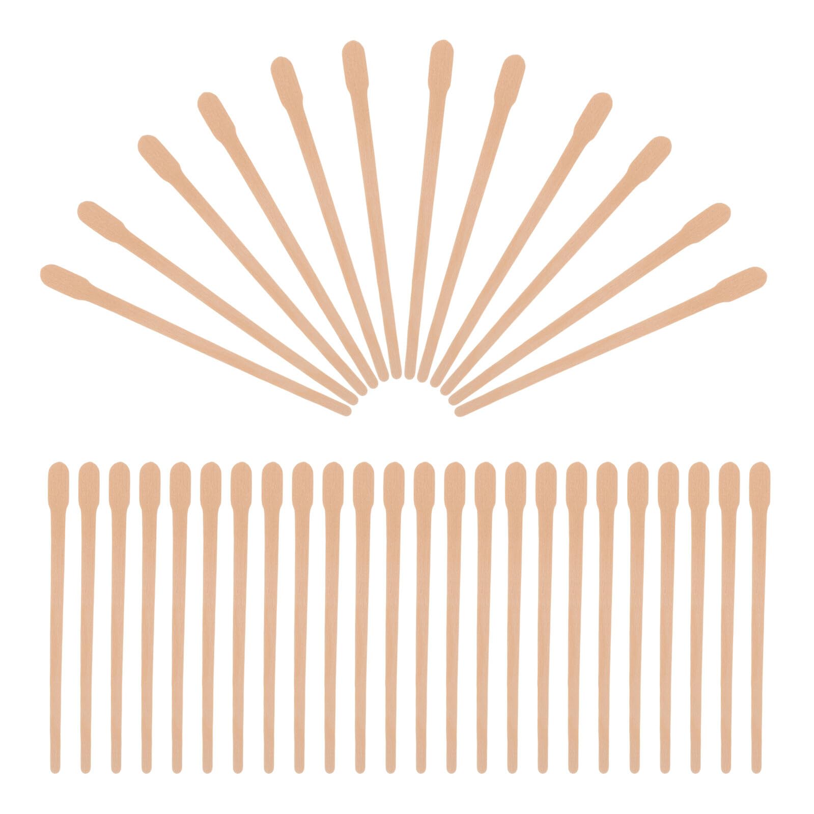 DEARMAMY 1000pcs Wood Wax Sticks 88x6.5mm Hair Removal Applicator for Eyebrow Lip Nose Waxing Supplies Womens Facial and Body Ha