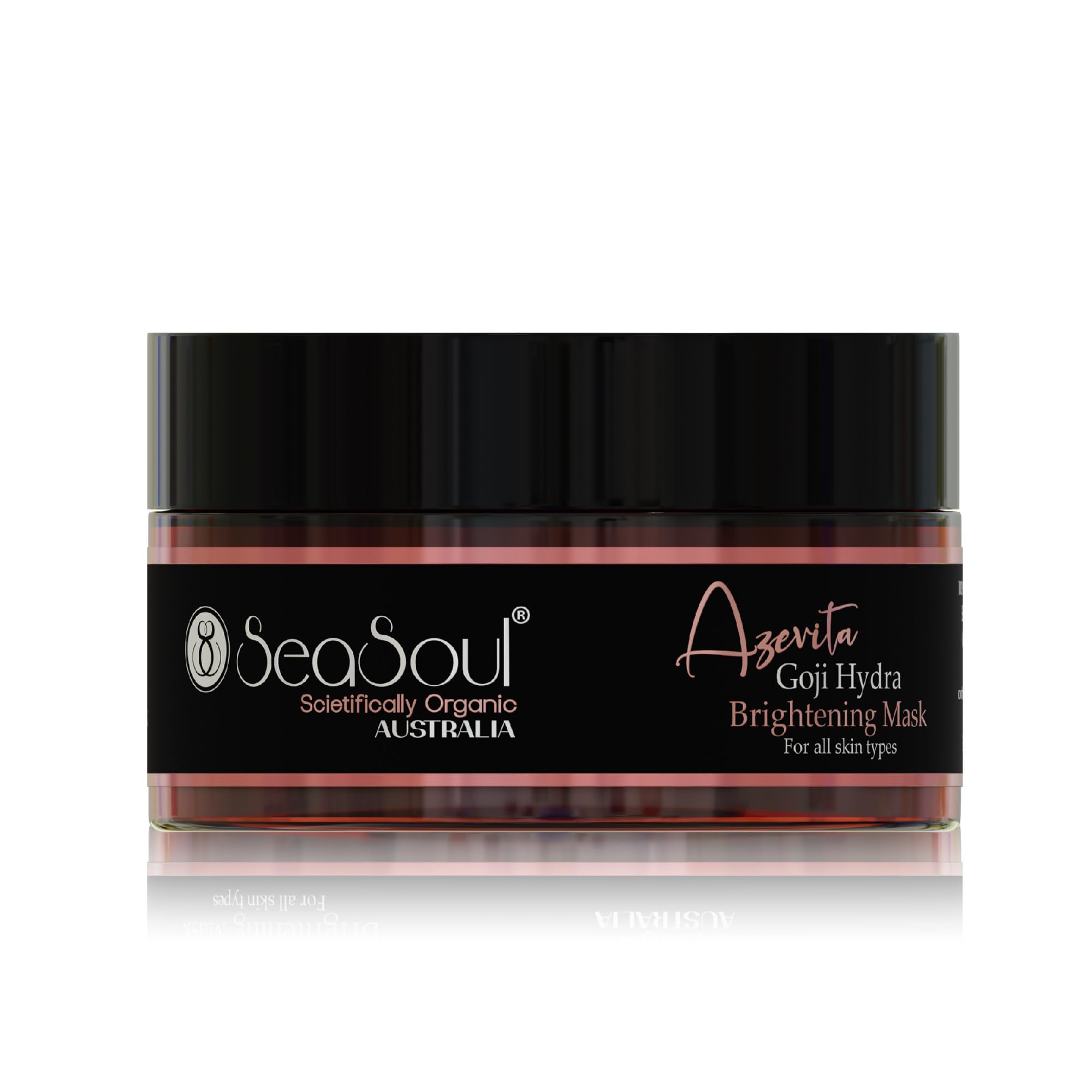 Sea Soul Face Mask Cream With Hyaluronic Acid, Glutathione, Azelaic Acid & Goji Berries | Brightening, Hydrating, Improves Uneve
