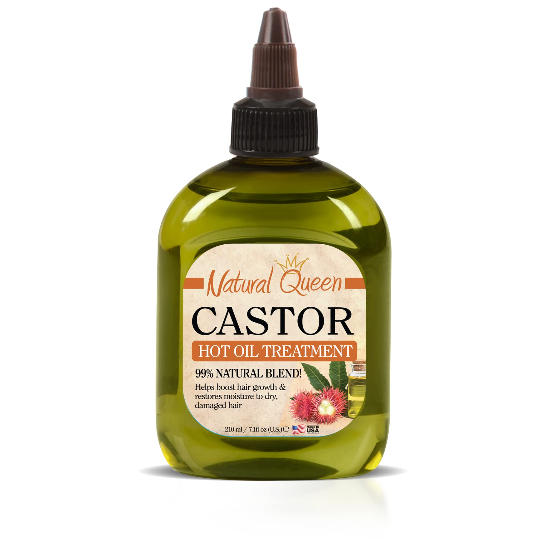 SFC Natural Queen Castor Hot Oil Treatment 7.1 oz  Moisturizing Hot Oil Treatment for Dry, Damaged Hai with Natural Castor Oil 