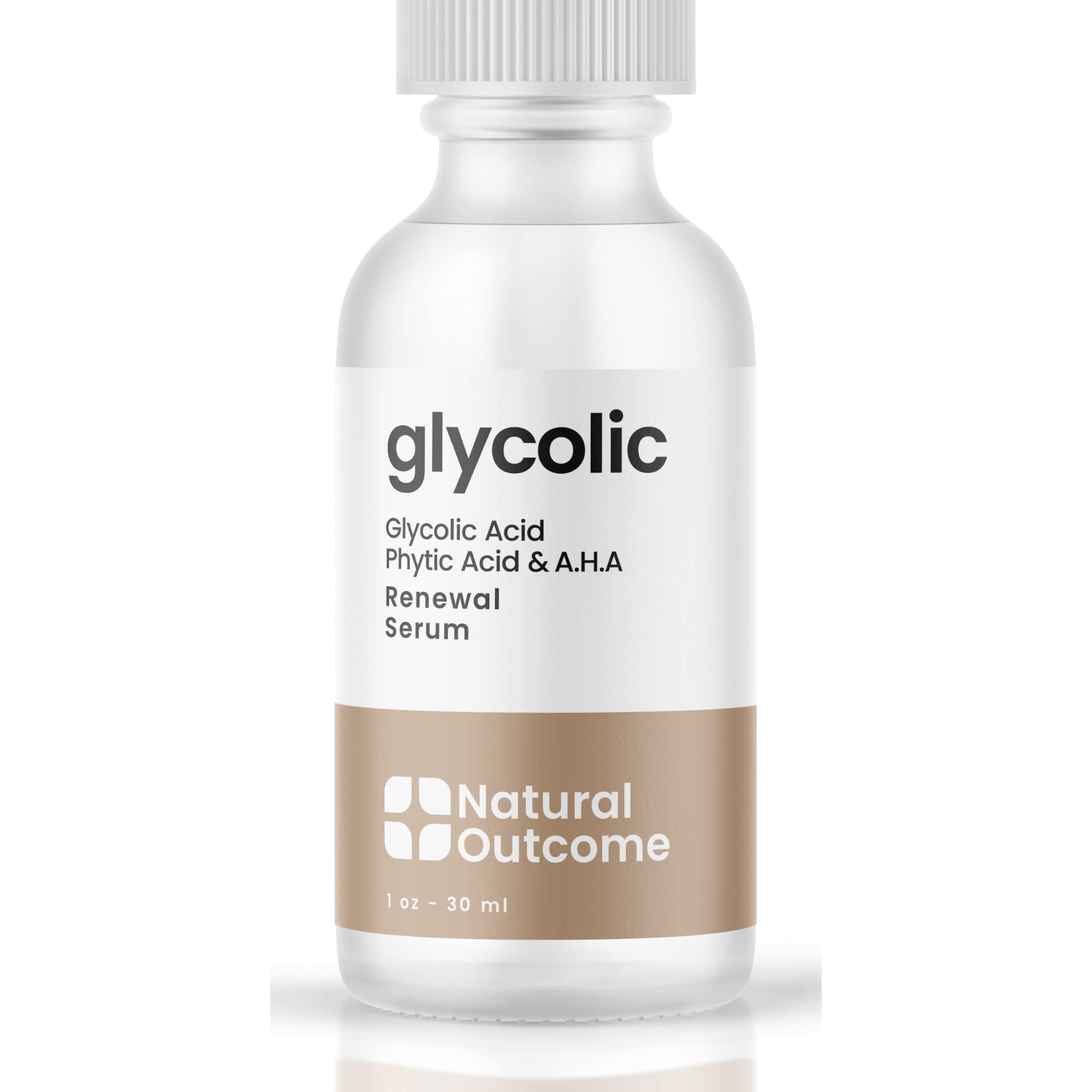Natural Outcome Glycolic Acid/AHA 12% Renewal Serum | Anti-Aging Exfoliating Facial Serum | Increases Cell Turnover Leaving Behi