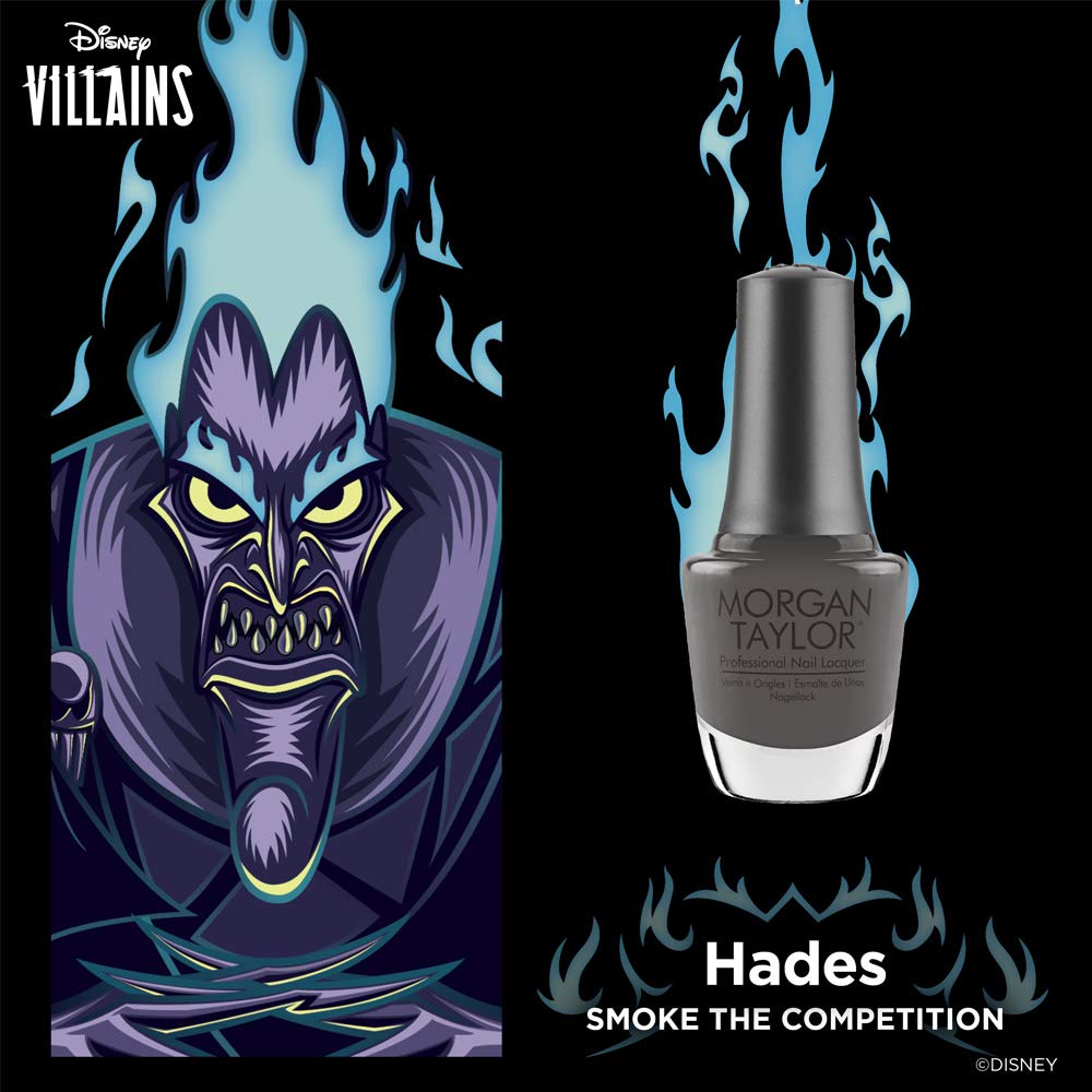 Morgan Taylor Nail Lacquer Disney Villains Collection (Smoke The Competition) Gray Nail Polish, Finger Nail Polish, Long Lasting