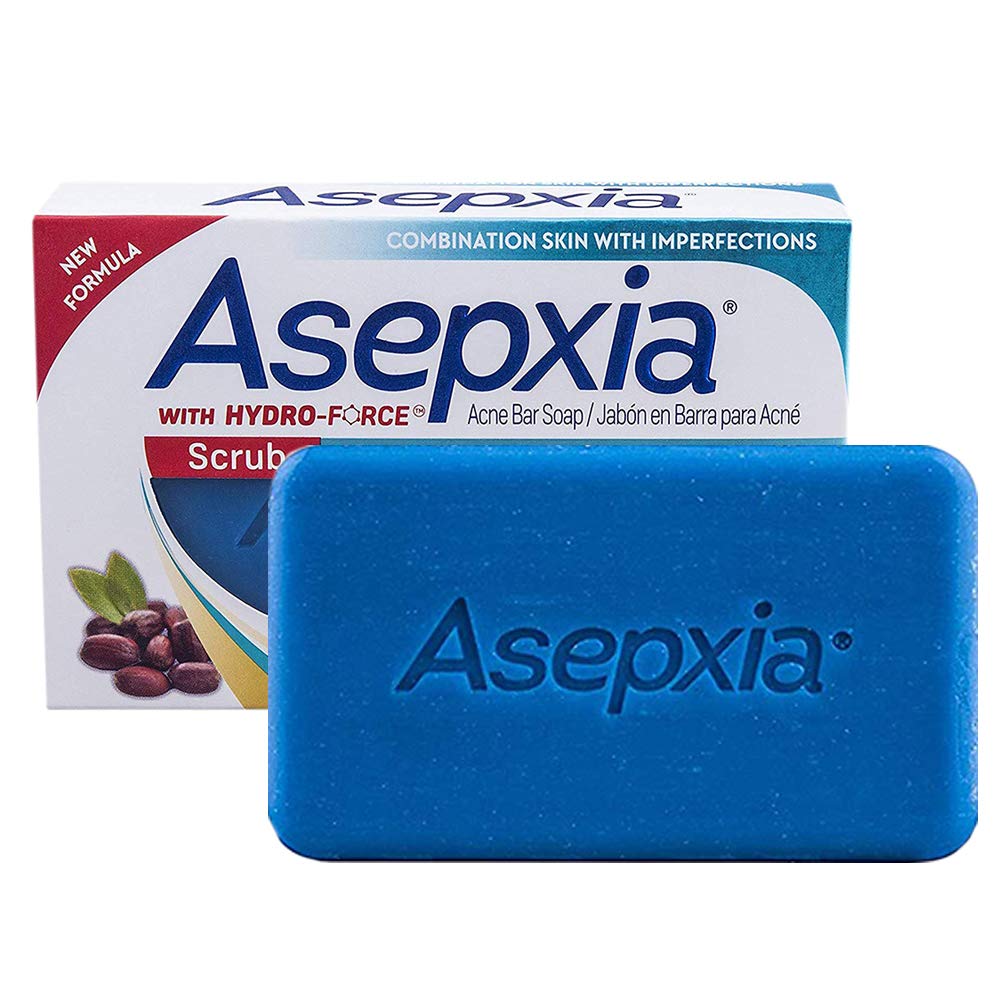 Asepxia Cleansing Bar Scrub - 4 oz (100 g) - Gentle Exfoliating Soap for Clear Skin