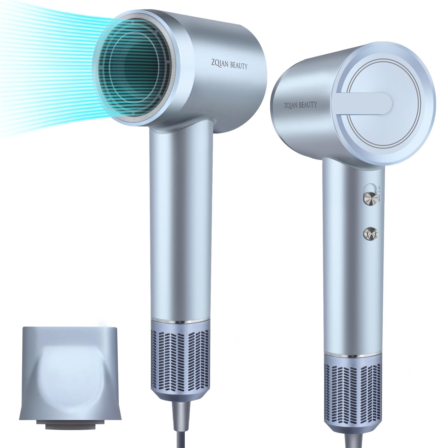 Zqian Beauty Hair Dryer, High-Speed Blow Dryer With 110,000 Rpm Brushless Motor, 200 Million Negative Ionic Hair Dryer, Fast Dry