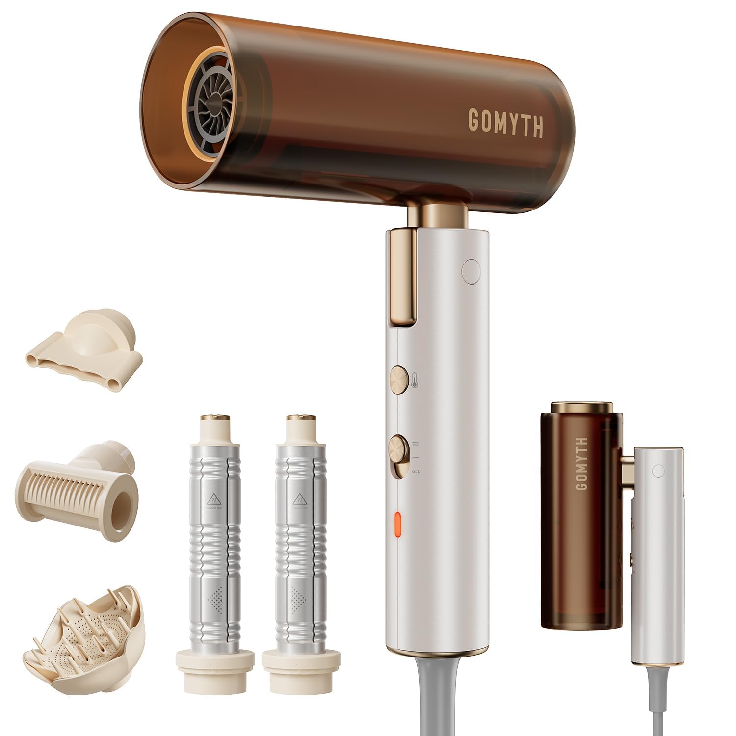 GOMYTH Travel Foldable 5in1 Plasma Hair Dryer & Styler