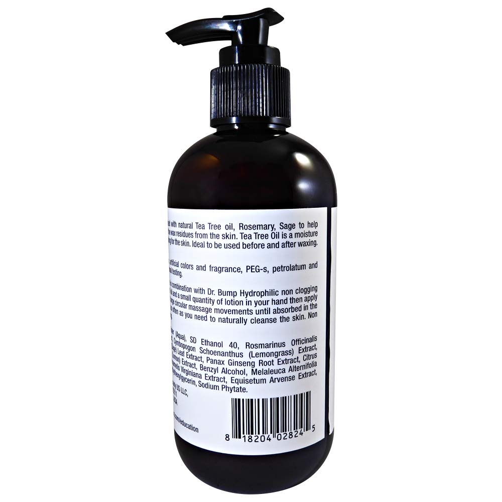 Waxness Dr. Bump Natural Pre-Post Lotion with Tea Tree, Rosemary, Lemongrass and Sage 8 Ounces