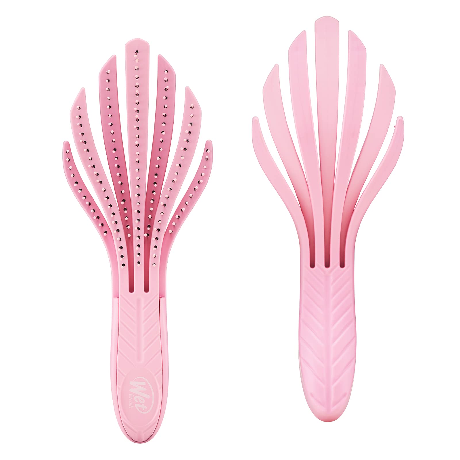Wet Brush Curl Detangler Hair Brush - Ultra-Soft IntelliFlex Bristles, Pale Pink, 1 Count, Model BIO830CURL