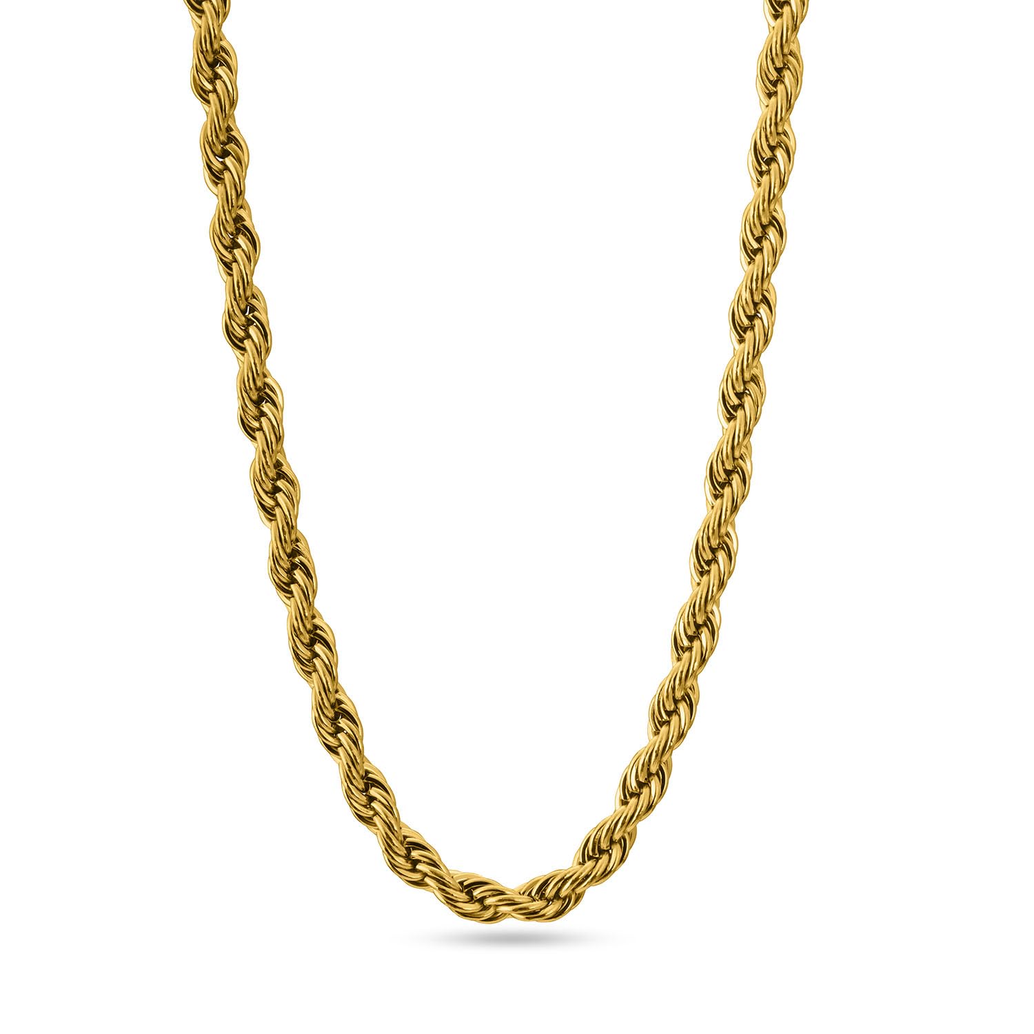 Palmonas 18K Gold Plated Rebel Rope Chain For Womens  Waterproof & AntiTarnish, Gift For Girls & Women
