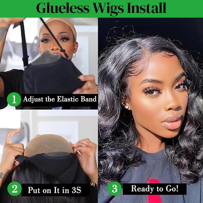 Gabrielle 14 Inch Glueless Human Hair Wig Body Wave Lace Front Wigs Human Hair Pre Plucked Pre Cut Glueless Wig Hd Lace Closure
