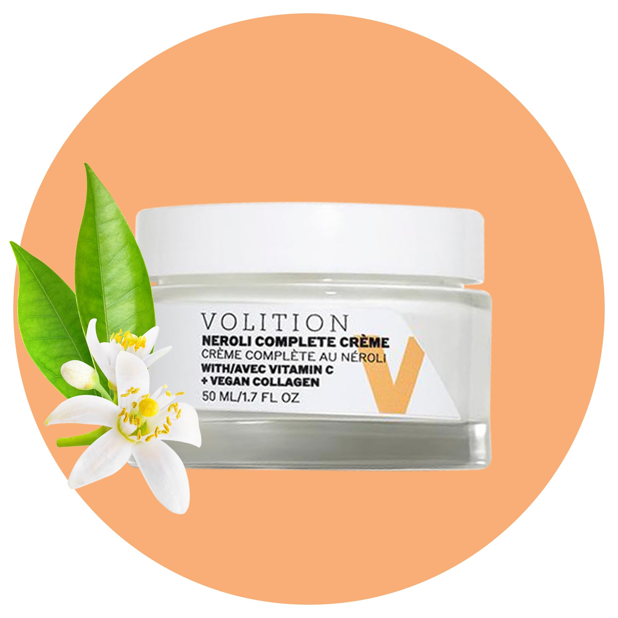Volition Beauty Neroli Complete Crme with Vitamin C + Collagen Amino Acids 50 ml/1.7oz - Age-Defies, Rebalances, Soothes